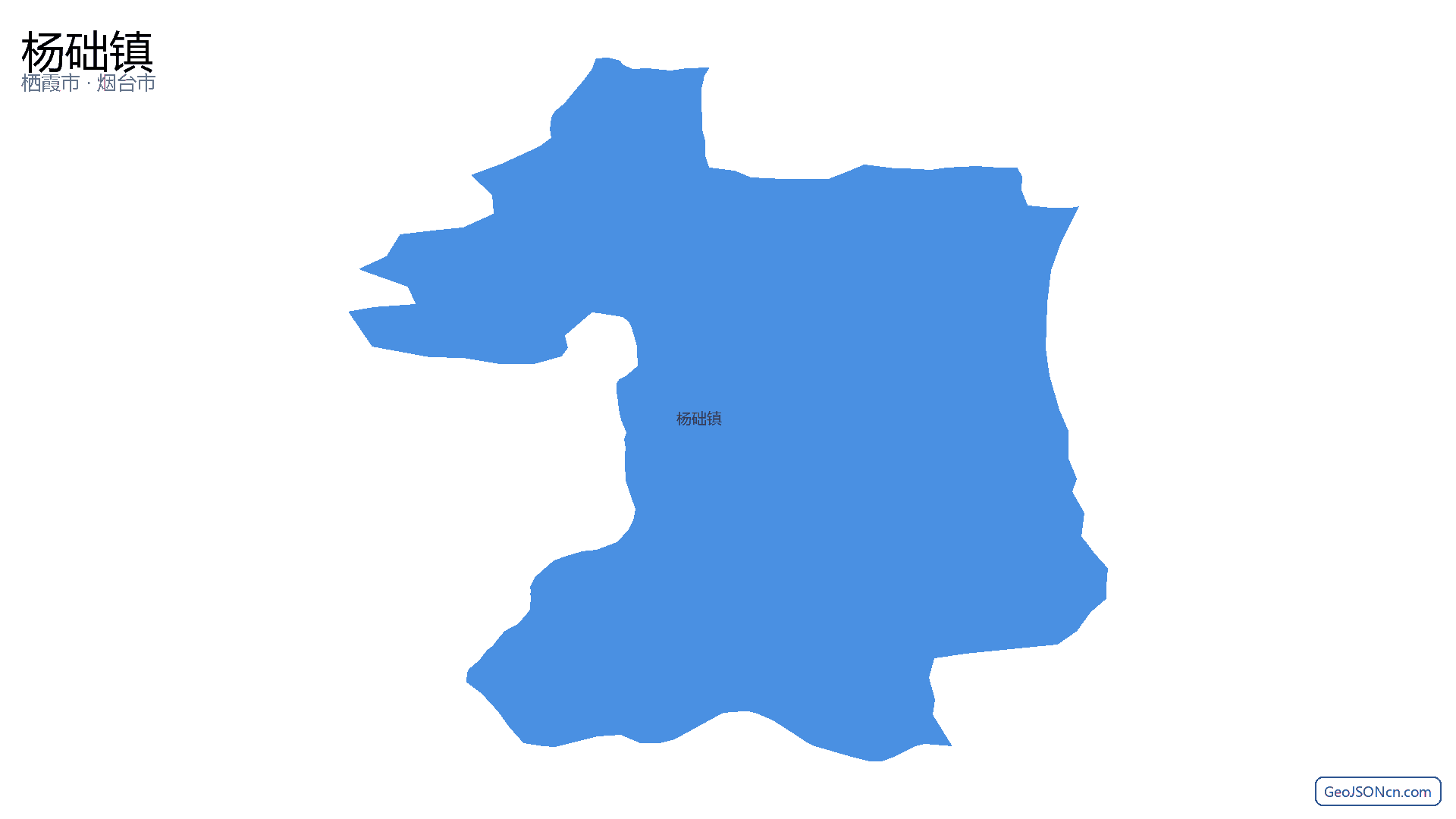 杨础镇行政区划边界地图（栖霞市·烟台市）,提供GeoJSON、SHP矢量边界数据下载及高清地图大图(PNG/JPG) - GeoJSONcn.com