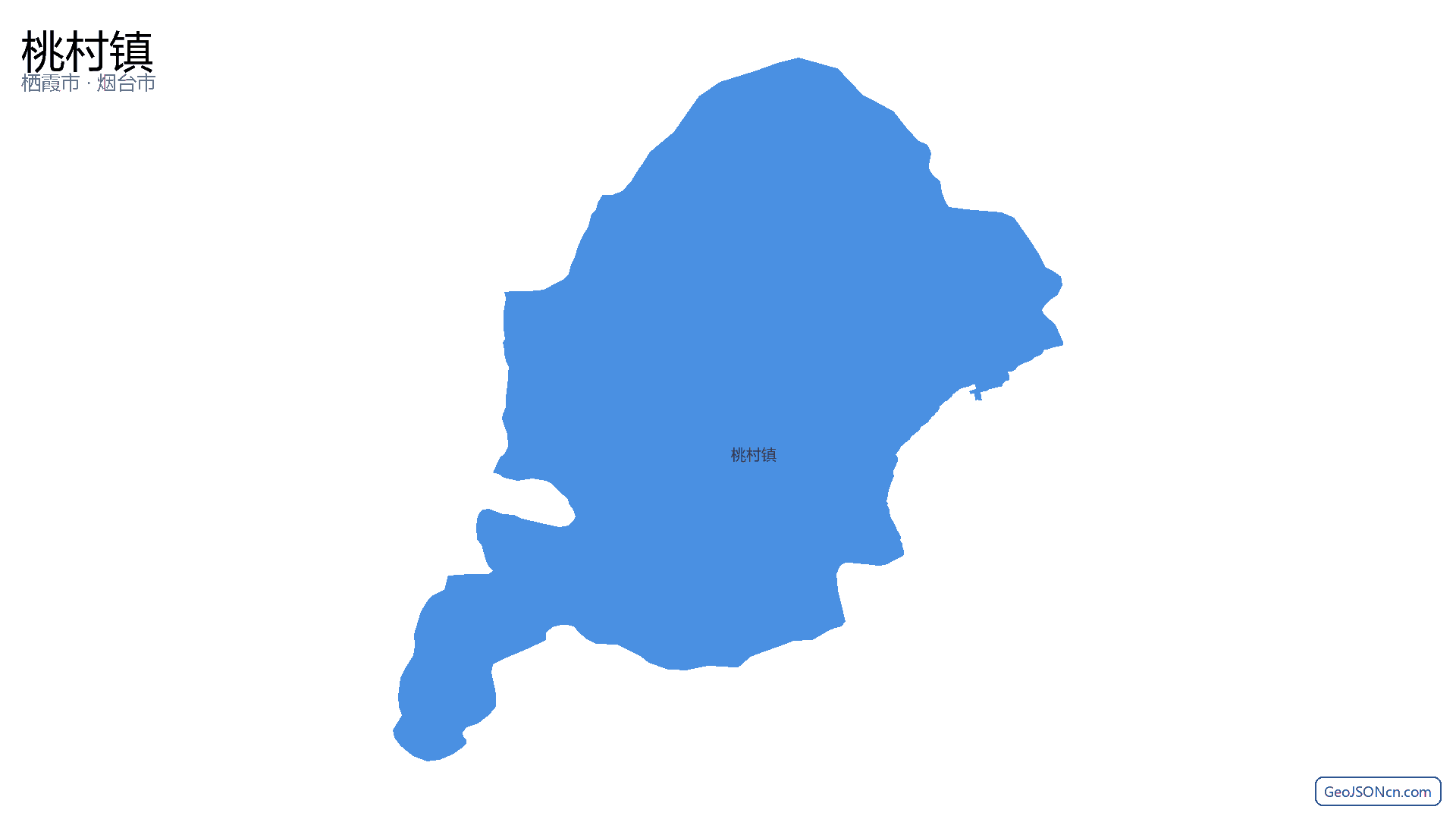 桃村镇行政区划边界地图（栖霞市·烟台市）,提供GeoJSON、SHP矢量边界数据下载及高清地图大图(PNG/JPG) - GeoJSONcn.com