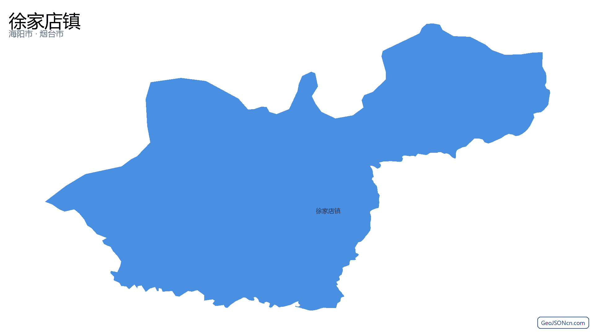 徐家店镇行政区划边界地图(海阳市·烟台市),提供GeoJSON、SHP矢量边界数据下载及高清地图大图(PNG/JPG) - GeoJSONcn.com