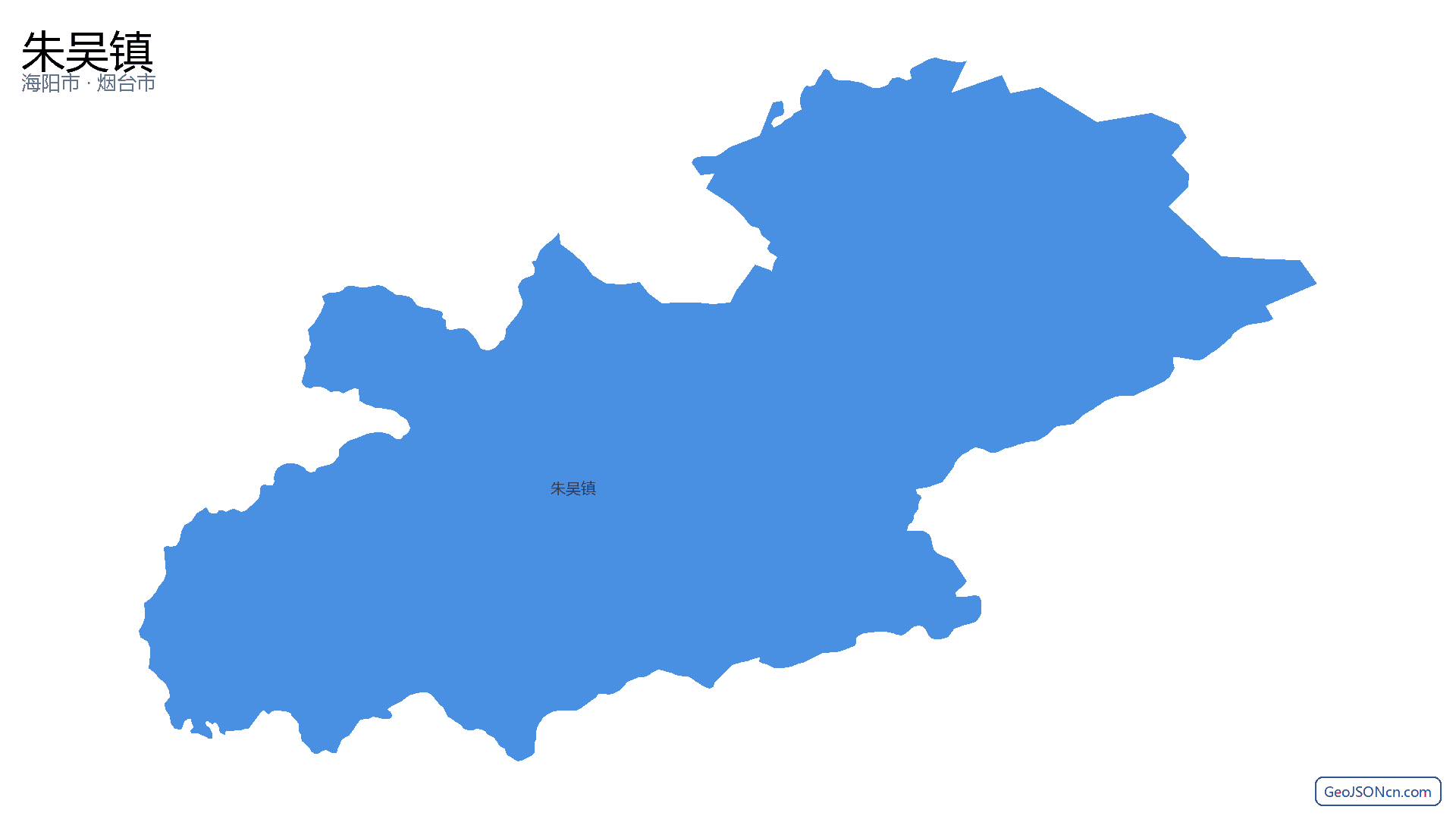 朱吴镇行政区划边界地图（海阳市·烟台市）,提供GeoJSON、SHP矢量边界数据下载及高清地图大图(PNG/JPG) - GeoJSONcn.com