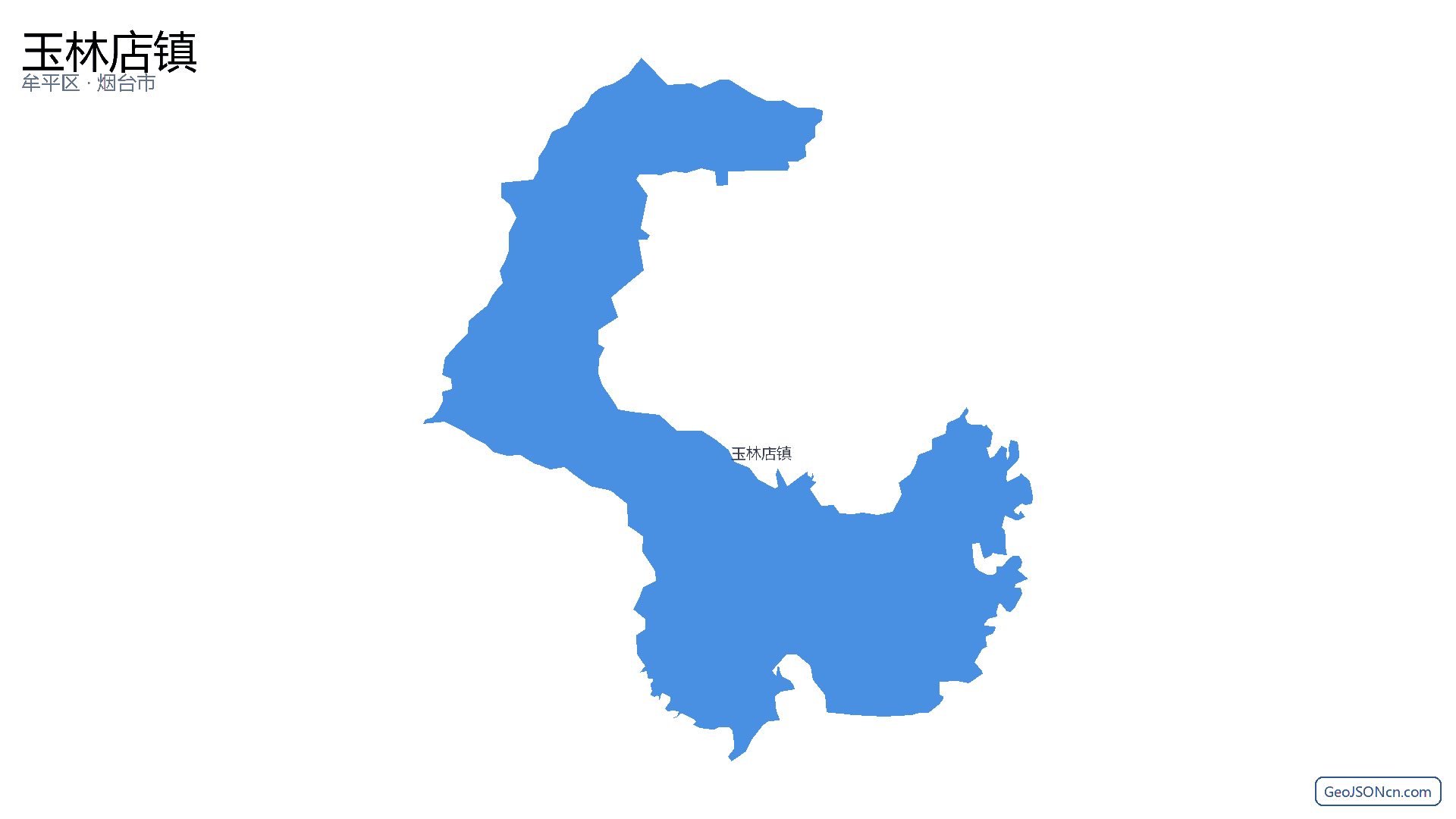 玉林店镇行政区划边界地图（牟平区·烟台市）,提供GeoJSON、SHP矢量边界数据下载及高清地图大图(PNG/JPG) - GeoJSONcn.com