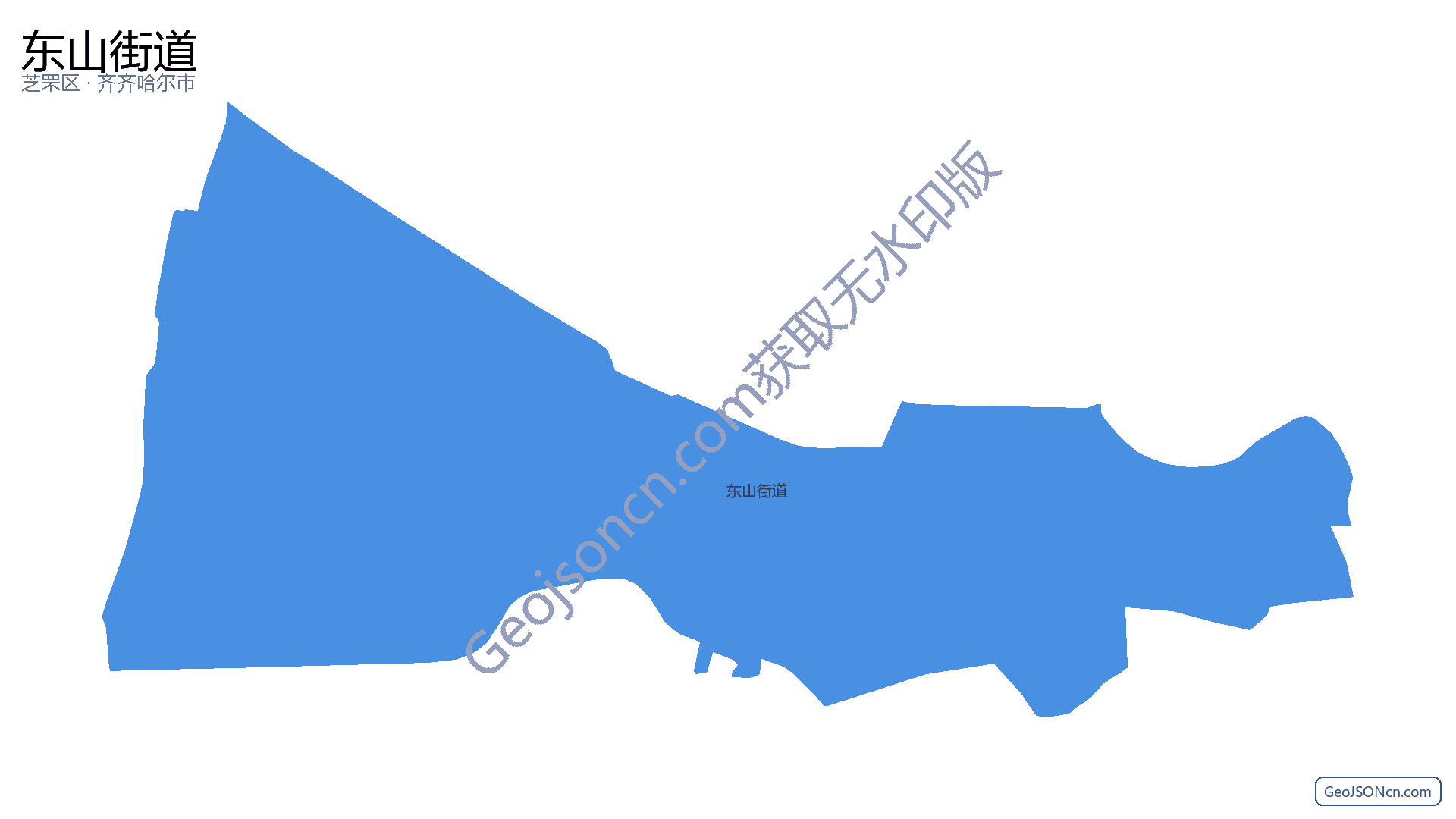 东山街道行政区划边界地图(芝罘区·烟台市),提供GeoJSON、SHP矢量边界数据下载及高清地图大图(PNG/JPG) - GeoJSONcn.com