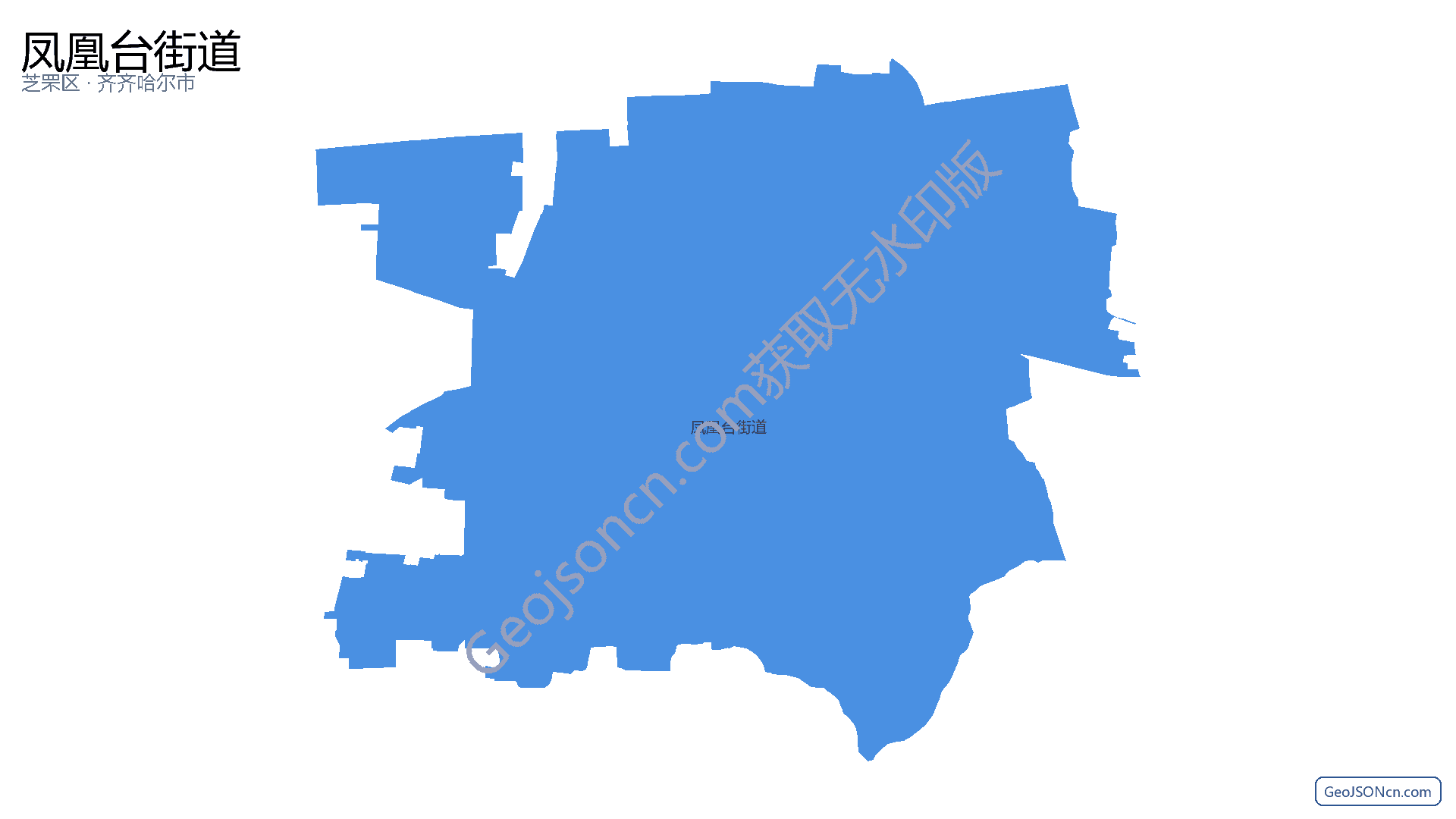 凤凰台街道行政区划边界地图（芝罘区·烟台市）,提供GeoJSON、SHP矢量边界数据下载及高清地图大图(PNG/JPG) - GeoJSONcn.com