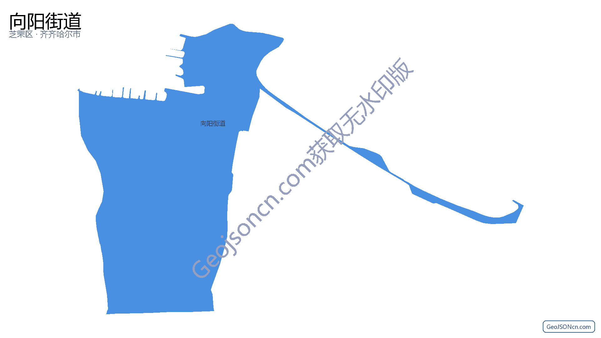 向阳街道行政区划边界地图（芝罘区·烟台市）,提供GeoJSON、SHP矢量边界数据下载及高清地图大图(PNG/JPG) - GeoJSONcn.com