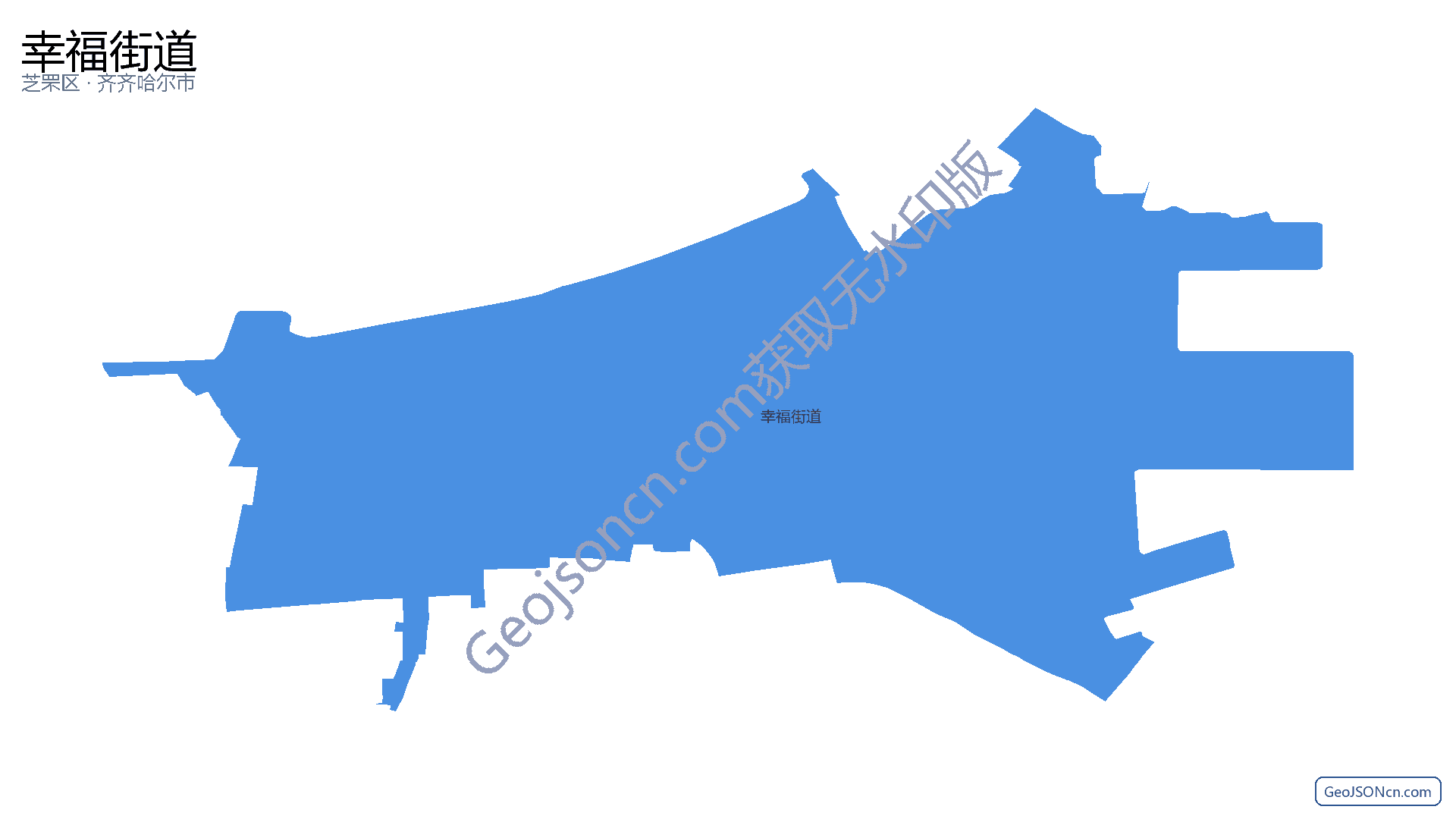幸福街道行政区划边界地图(芝罘区·烟台市),提供GeoJSON、SHP矢量边界数据下载及高清地图大图(PNG/JPG) - GeoJSONcn.com