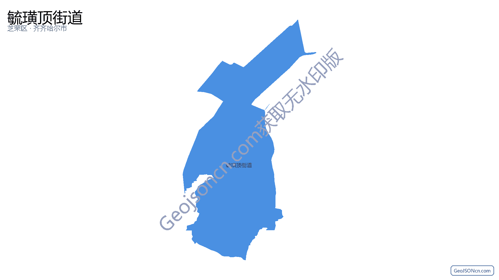 毓璜顶街道行政区划边界地图(芝罘区·烟台市),提供GeoJSON、SHP矢量边界数据下载及高清地图大图(PNG/JPG) - GeoJSONcn.com