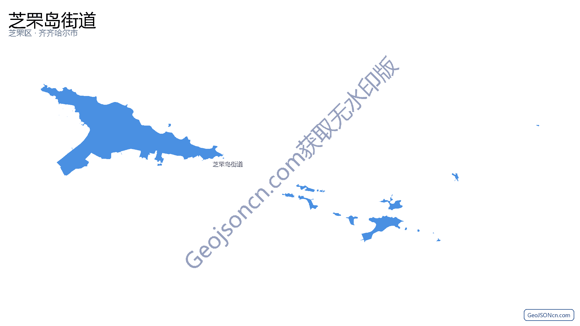 芝罘岛街道行政区划边界地图(芝罘区·烟台市),提供GeoJSON、SHP矢量边界数据下载及高清地图大图(PNG/JPG) - GeoJSONcn.com
