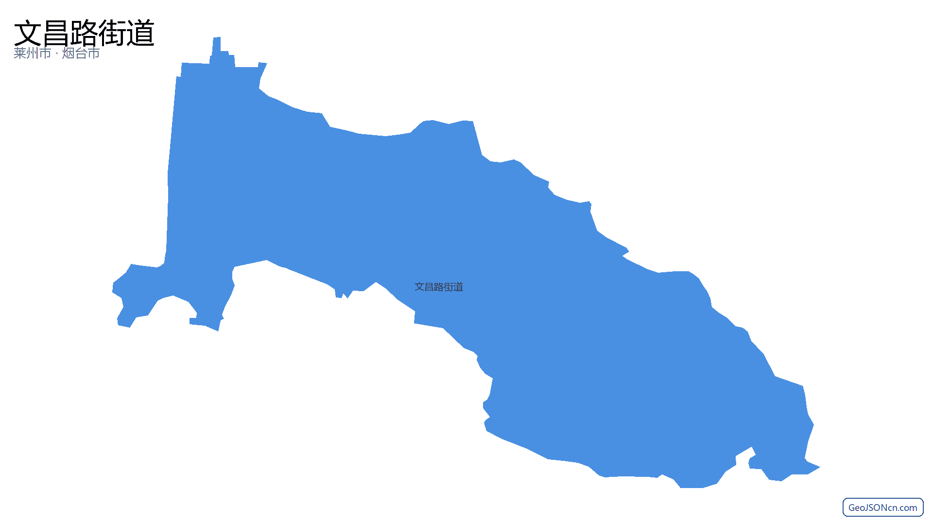 文昌路街道行政区划边界地图(莱州市·烟台市),提供GeoJSON、SHP矢量边界数据下载及高清地图大图(PNG/JPG) - GeoJSONcn.com