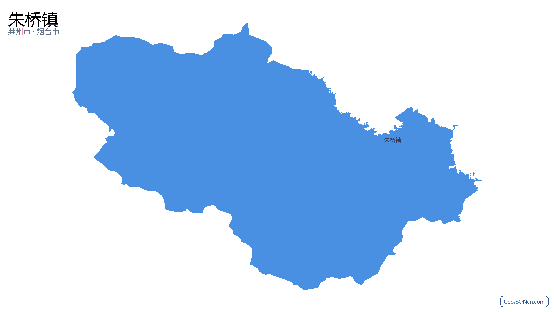 朱桥镇行政区划边界地图(莱州市·烟台市),提供GeoJSON、SHP矢量边界数据下载及高清地图大图(PNG/JPG) - GeoJSONcn.com