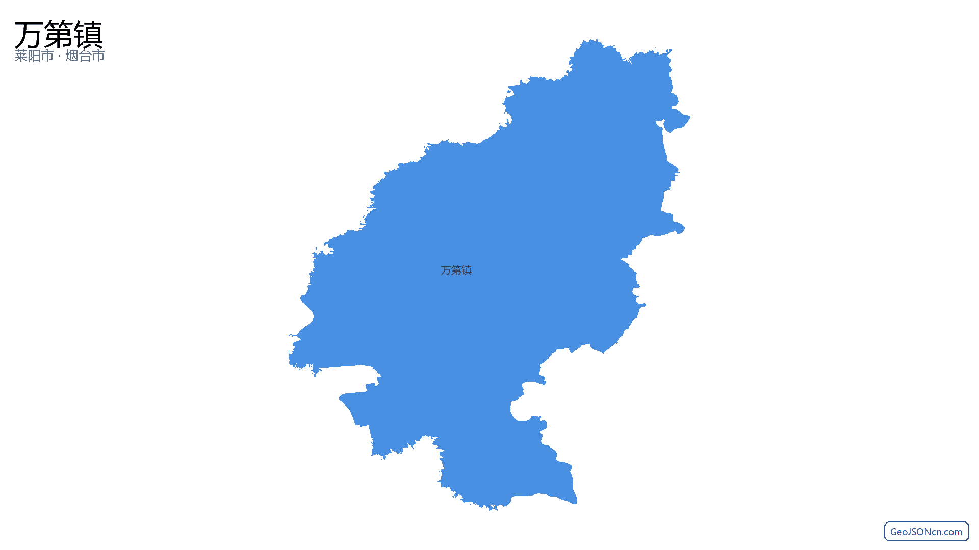 万第镇行政区划边界地图（莱阳市·烟台市）,提供GeoJSON、SHP矢量边界数据下载及高清地图大图(PNG/JPG) - GeoJSONcn.com