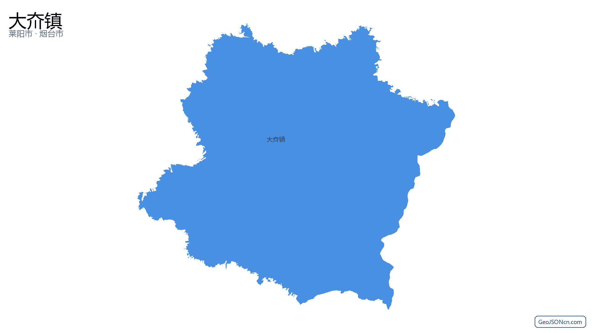 大夼镇行政区划边界地图(莱阳市·烟台市),提供GeoJSON、SHP矢量边界数据下载及高清地图大图(PNG/JPG) - GeoJSONcn.com