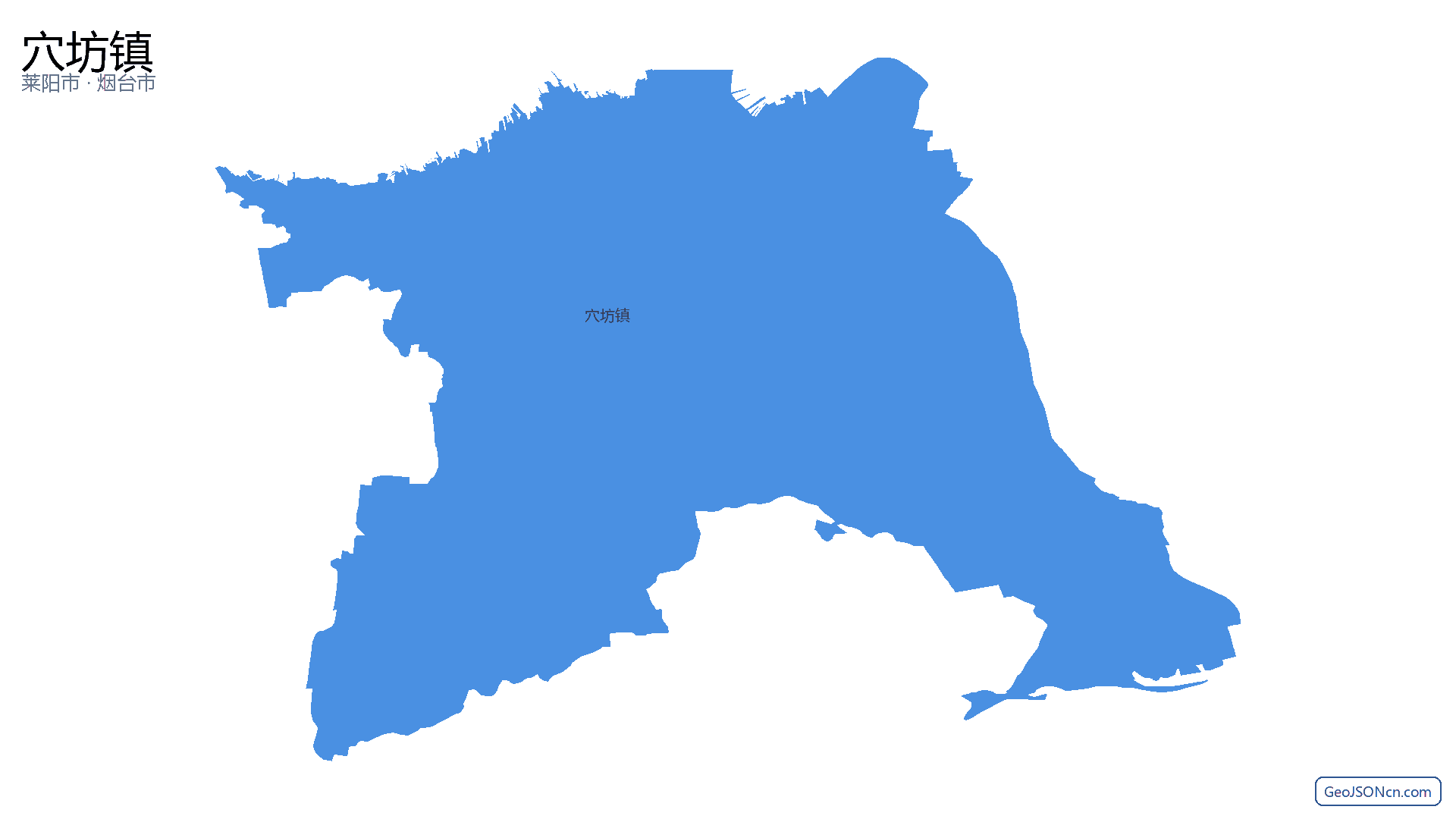 穴坊镇行政区划边界地图（莱阳市·烟台市）,提供GeoJSON、SHP矢量边界数据下载及高清地图大图(PNG/JPG) - GeoJSONcn.com