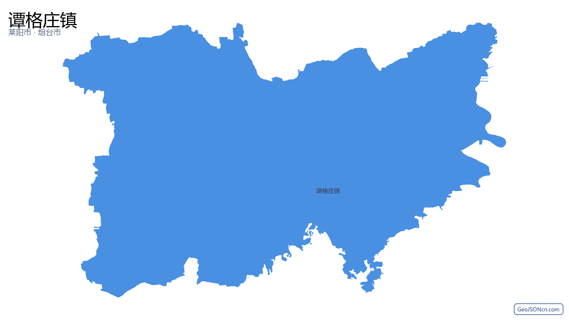 谭格庄镇行政区划边界地图(莱阳市·烟台市),提供GeoJSON、SHP矢量边界数据下载及高清地图大图(PNG/JPG) - GeoJSONcn.com