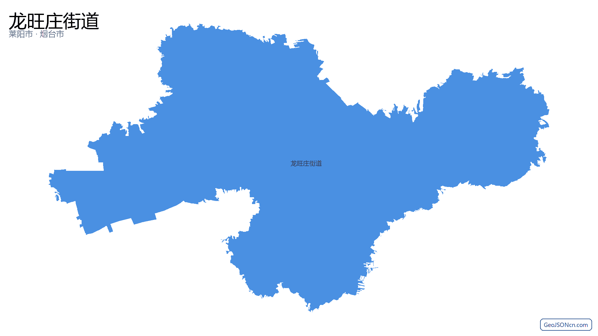龙旺庄街道行政区划边界地图（莱阳市·烟台市）,提供GeoJSON、SHP矢量边界数据下载及高清地图大图(PNG/JPG) - GeoJSONcn.com