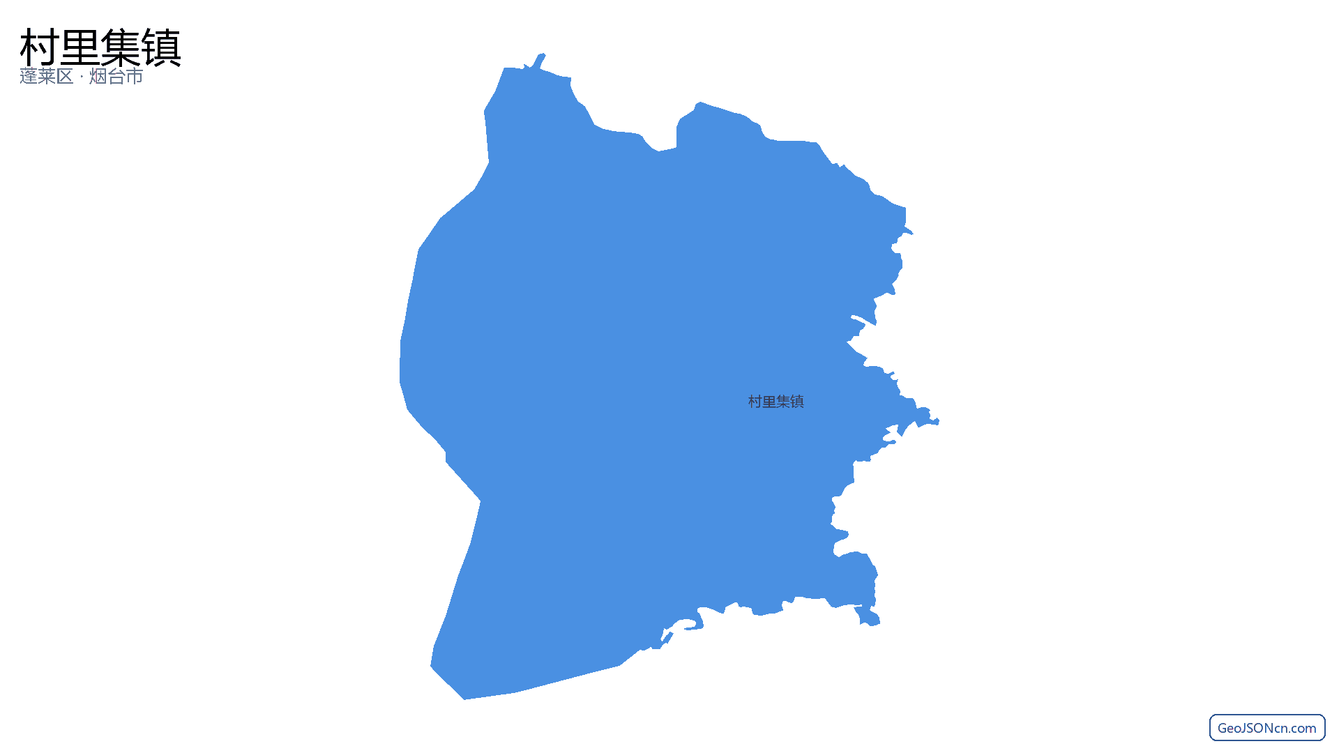 村里集镇行政区划边界地图(蓬莱区·烟台市),提供GeoJSON、SHP矢量边界数据下载及高清地图大图(PNG/JPG) - GeoJSONcn.com