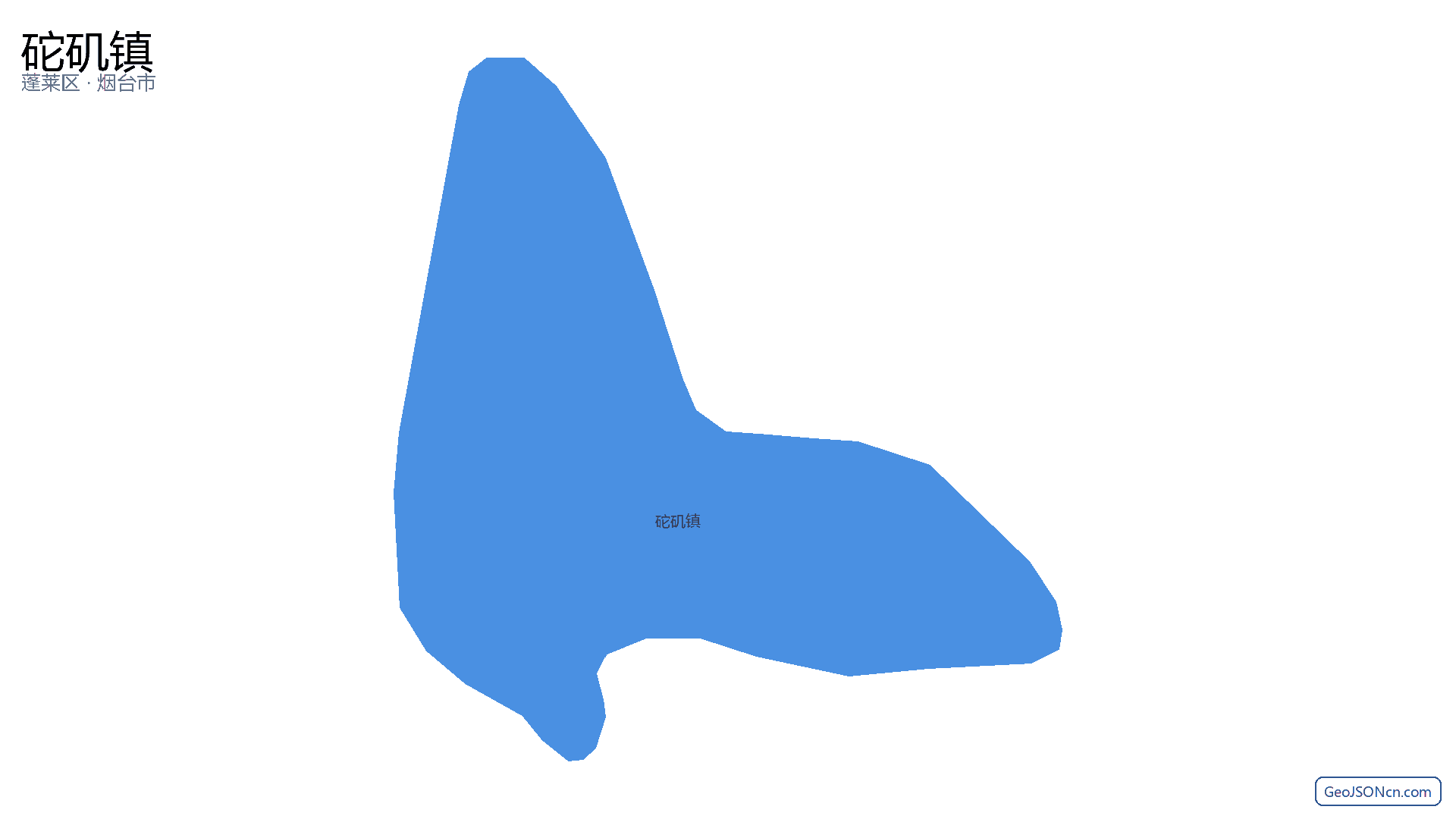 砣矶镇行政区划边界地图（蓬莱区·烟台市）,提供GeoJSON、SHP矢量边界数据下载及高清地图大图(PNG/JPG) - GeoJSONcn.com
