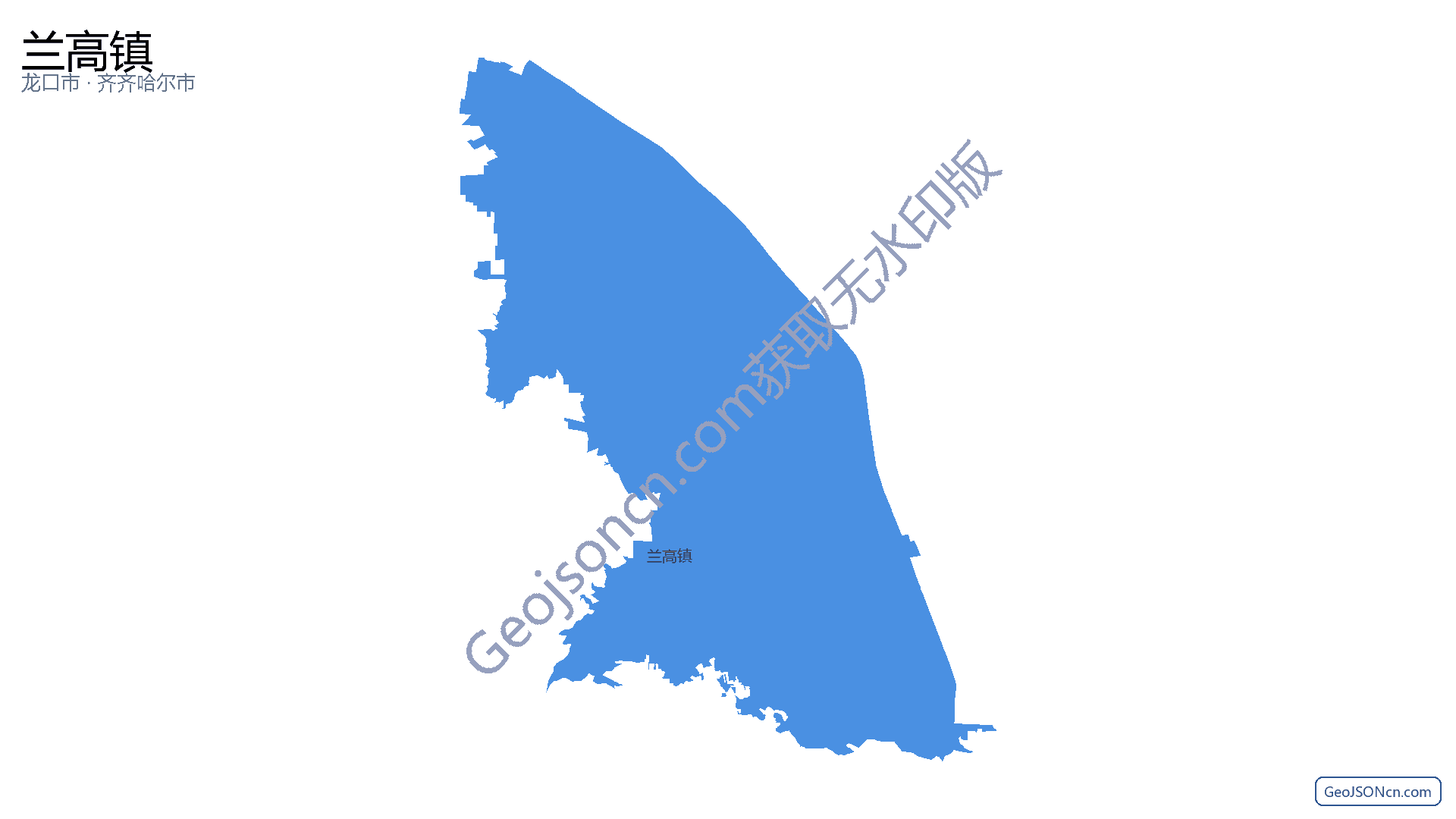兰高镇行政区划边界地图(龙口市·烟台市),提供GeoJSON、SHP矢量边界数据下载及高清地图大图(PNG/JPG) - GeoJSONcn.com