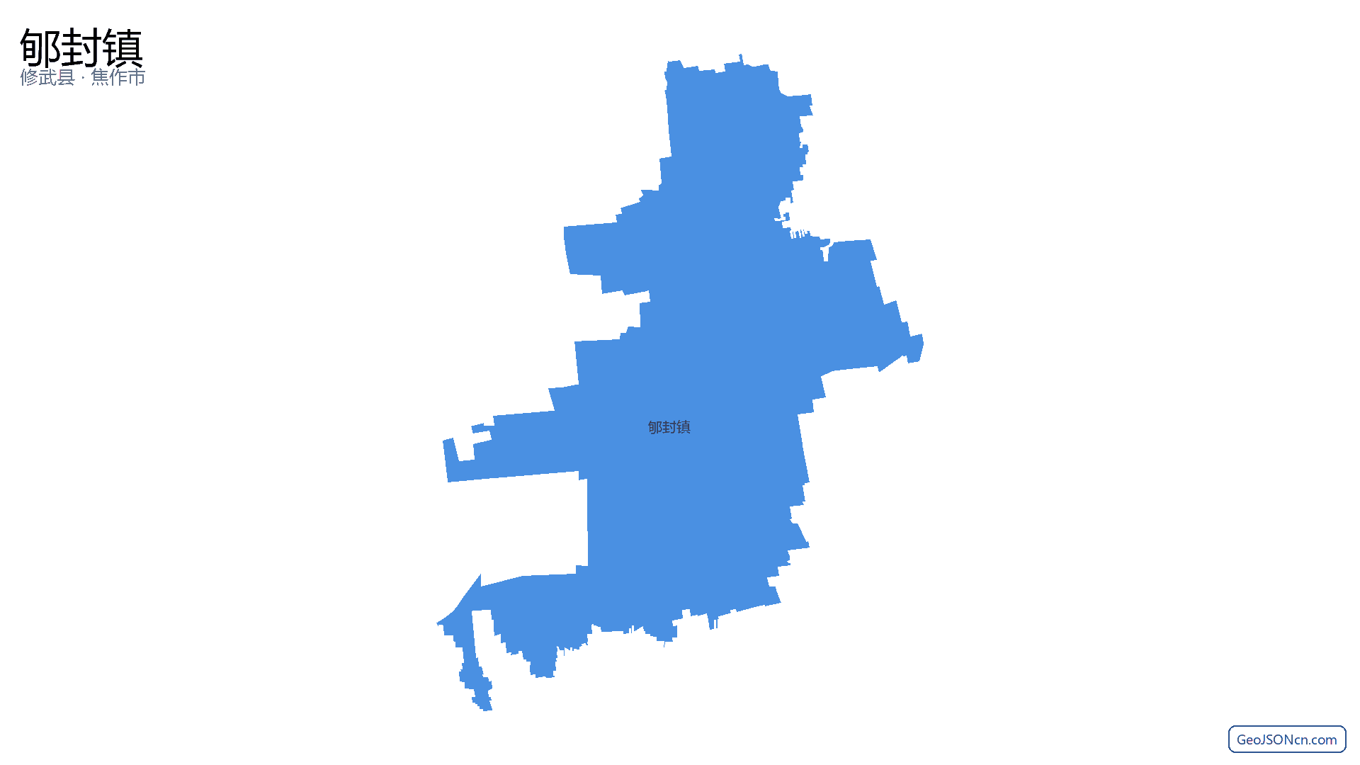 郇封镇行政区划边界地图（修武县·焦作市）,提供GeoJSON、SHP矢量边界数据下载及高清地图大图(PNG/JPG) - GeoJSONcn.com