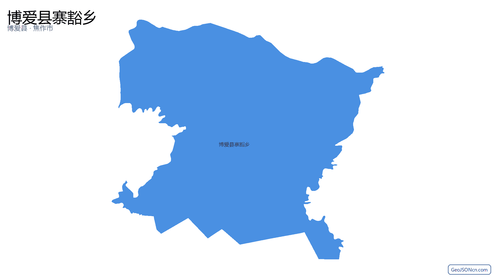 博爱县寨豁乡行政区划边界地图(博爱县·焦作市),提供GeoJSON、SHP矢量边界数据下载及高清地图大图(PNG/JPG) - GeoJSONcn.com