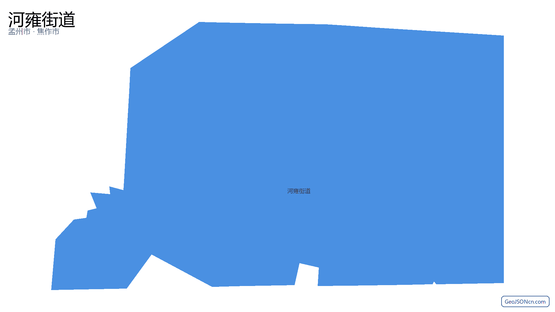 河雍街道行政区划边界地图（孟州市·焦作市）,提供GeoJSON、SHP矢量边界数据下载及高清地图大图(PNG/JPG) - GeoJSONcn.com