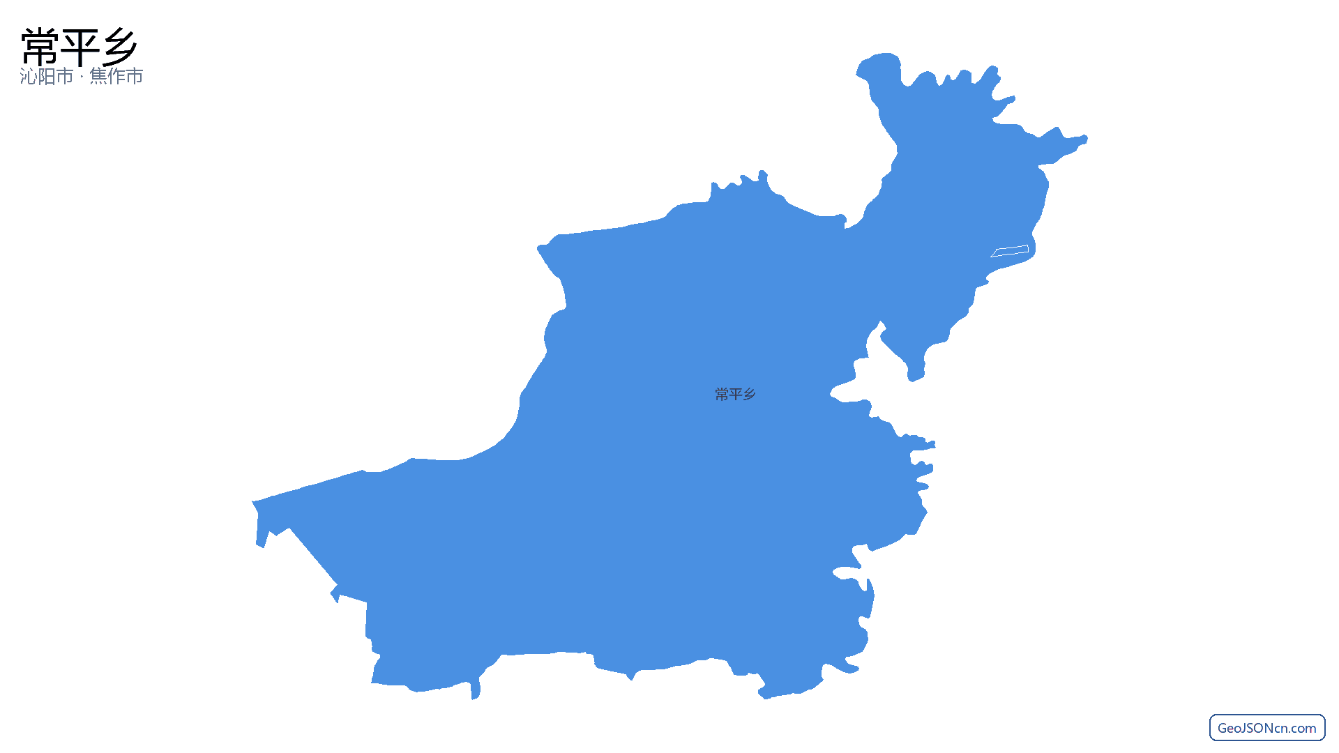常平乡行政区划边界地图(沁阳市·焦作市),提供GeoJSON、SHP矢量边界数据下载及高清地图大图(PNG/JPG) - GeoJSONcn.com