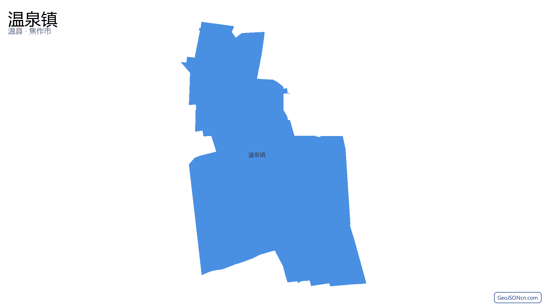 温泉镇行政区划边界地图（温县·焦作市）,提供GeoJSON、SHP矢量边界数据下载及高清地图大图(PNG/JPG) - GeoJSONcn.com