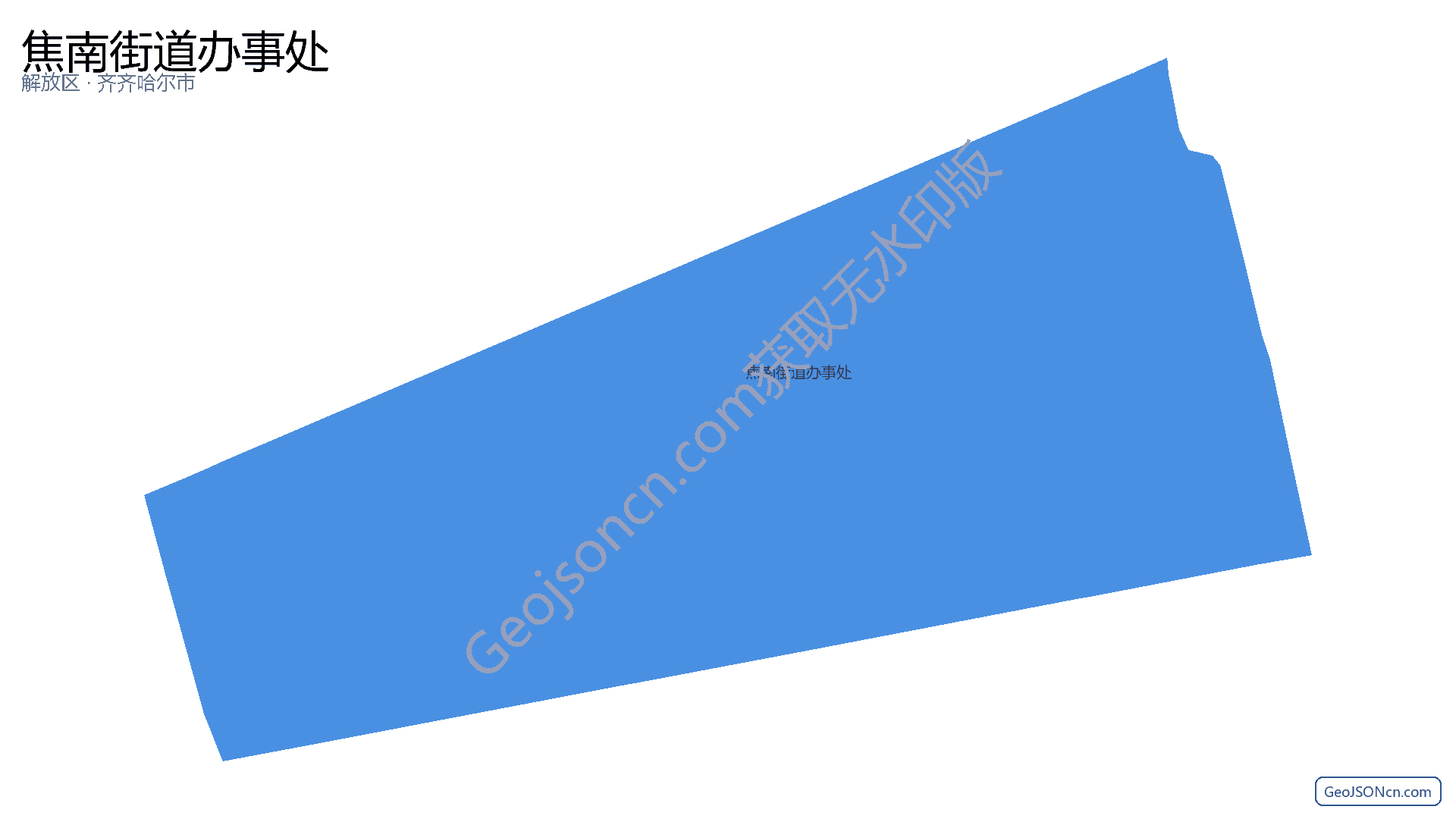 焦南街道办事处行政区划边界地图（解放区·焦作市）,提供GeoJSON、SHP矢量边界数据下载及高清地图大图(PNG/JPG) - GeoJSONcn.com