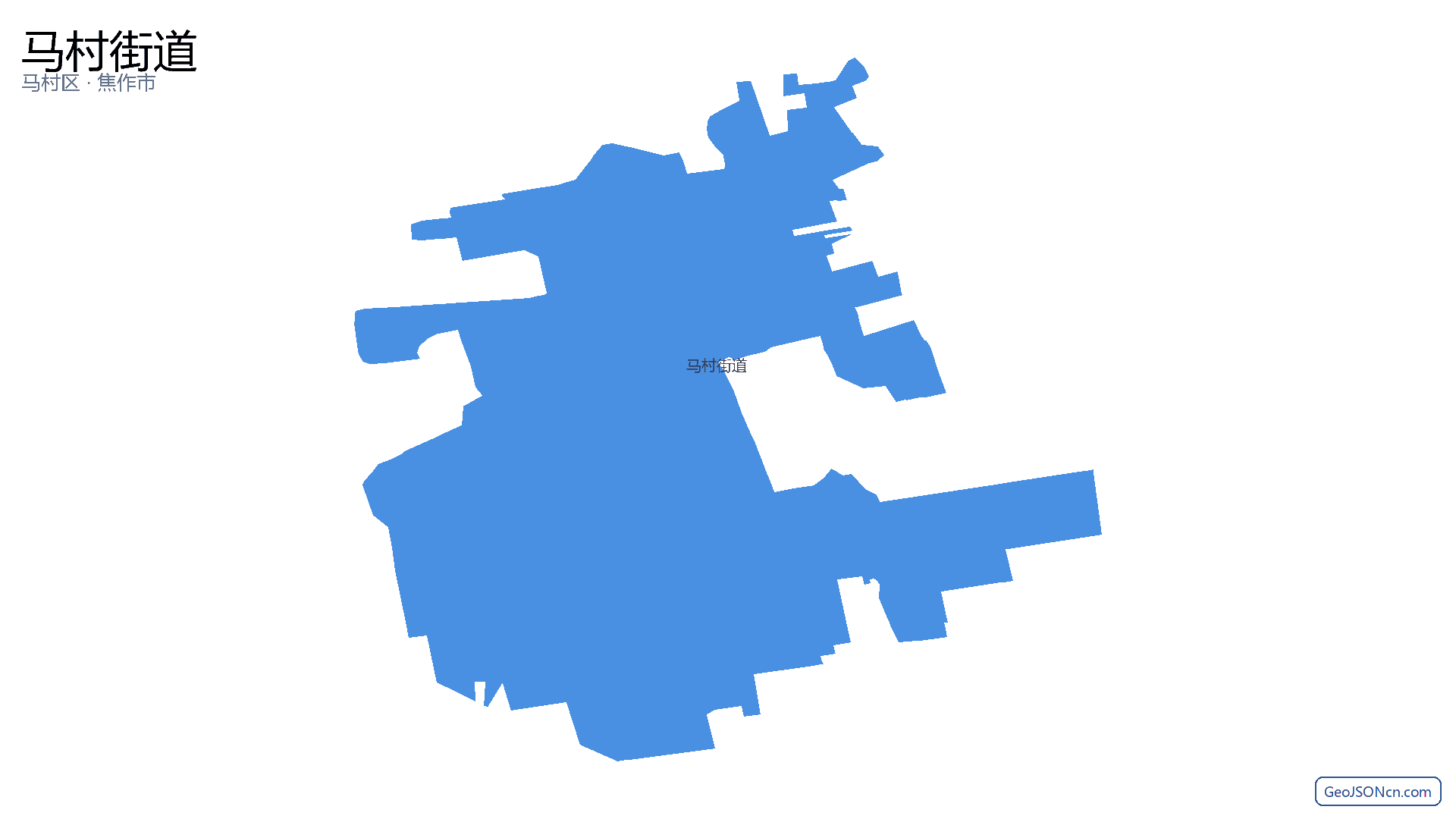 马村街道行政区划边界地图(马村区·焦作市),提供GeoJSON、SHP矢量边界数据下载及高清地图大图(PNG/JPG) - GeoJSONcn.com