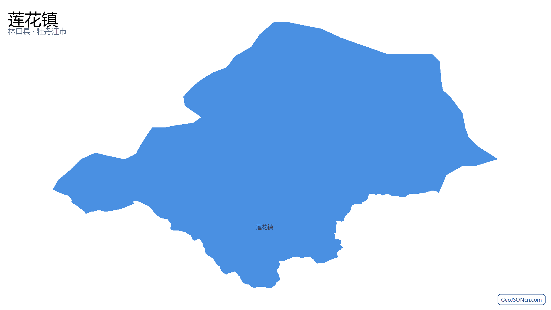 莲花镇行政区划边界地图（林口县·牡丹江市）,提供GeoJSON、SHP矢量边界数据下载及高清地图大图(PNG/JPG) - GeoJSONcn.com