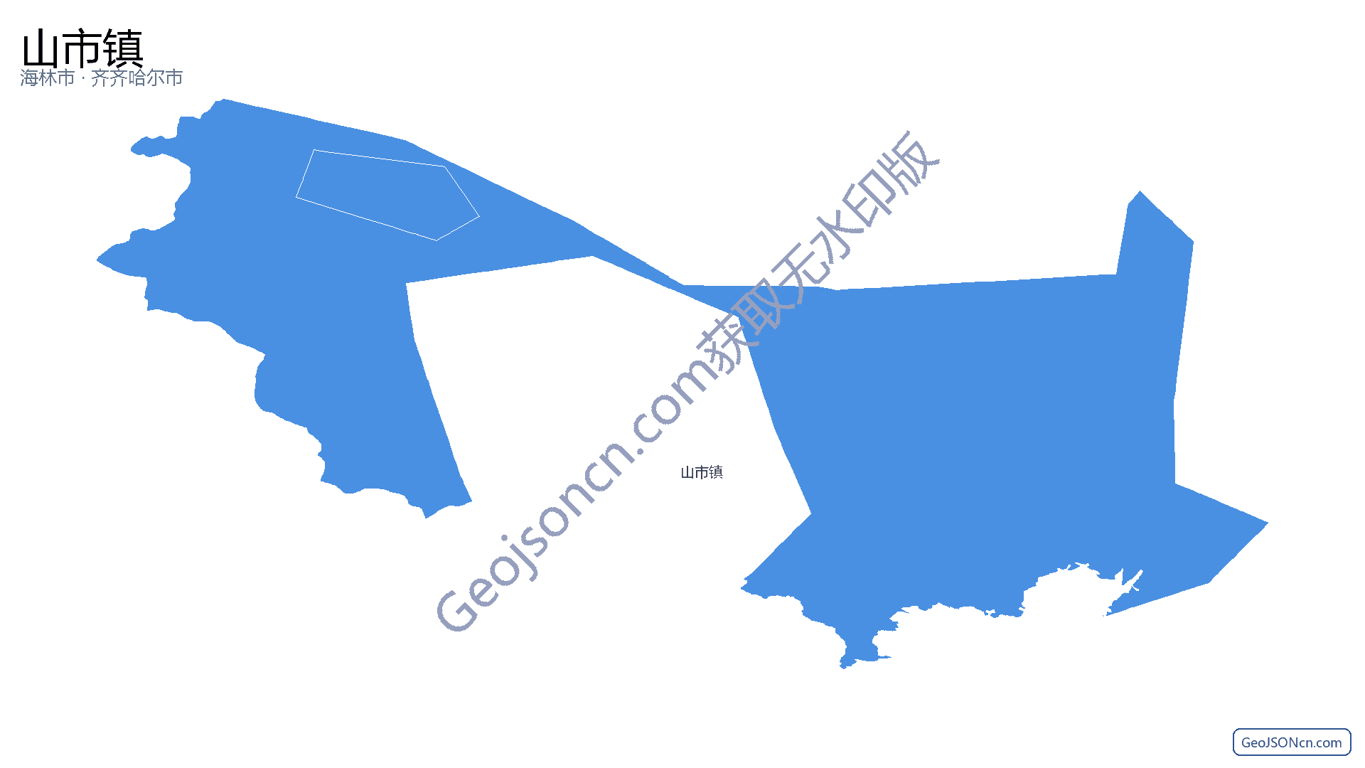 山市镇行政区划边界地图(海林市·牡丹江市),提供GeoJSON、SHP矢量边界数据下载及高清地图大图(PNG/JPG) - GeoJSONcn.com