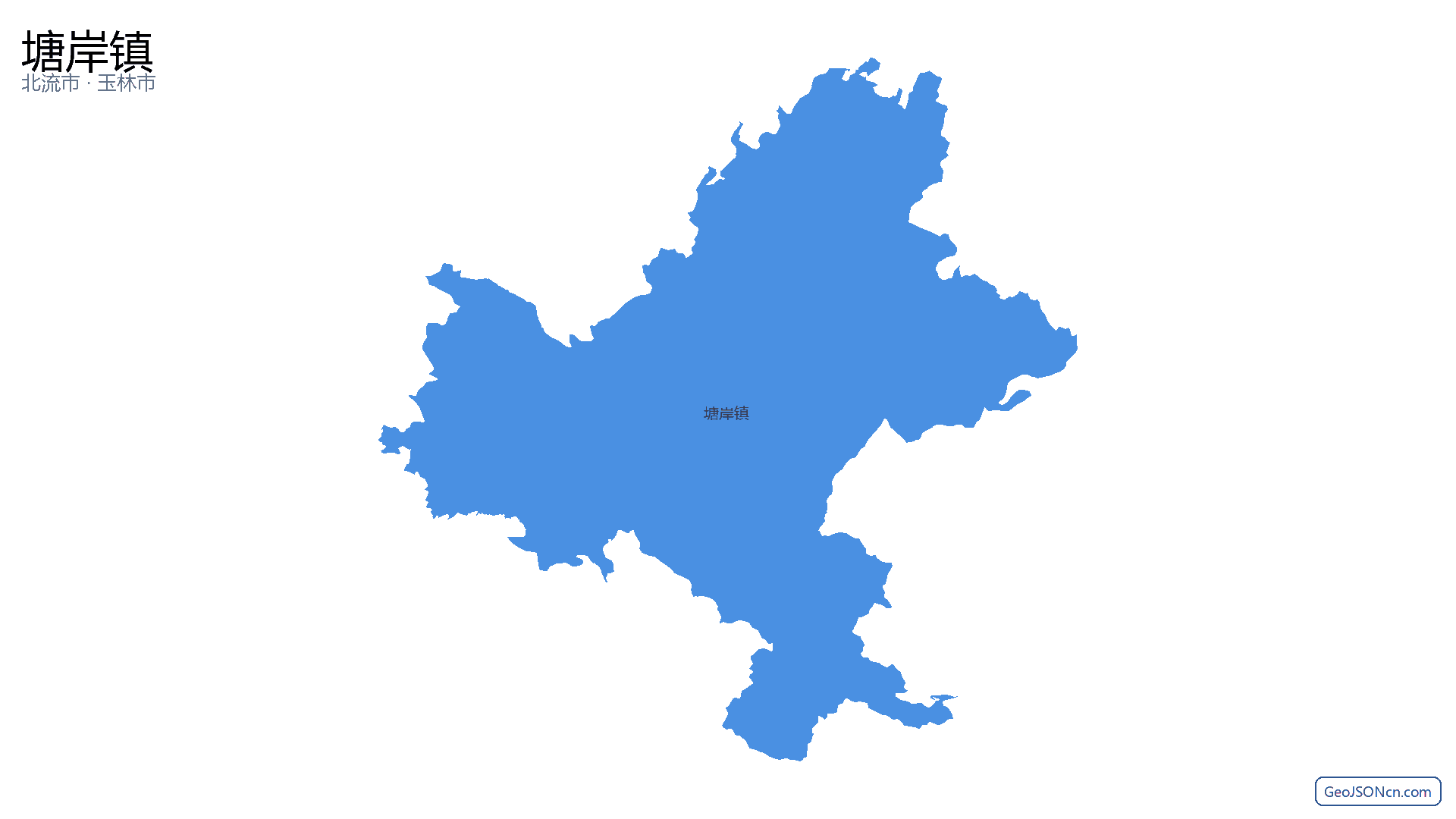 塘岸镇行政区划边界地图（北流市·玉林市）,提供GeoJSON、SHP矢量边界数据下载及高清地图大图(PNG/JPG) - GeoJSONcn.com
