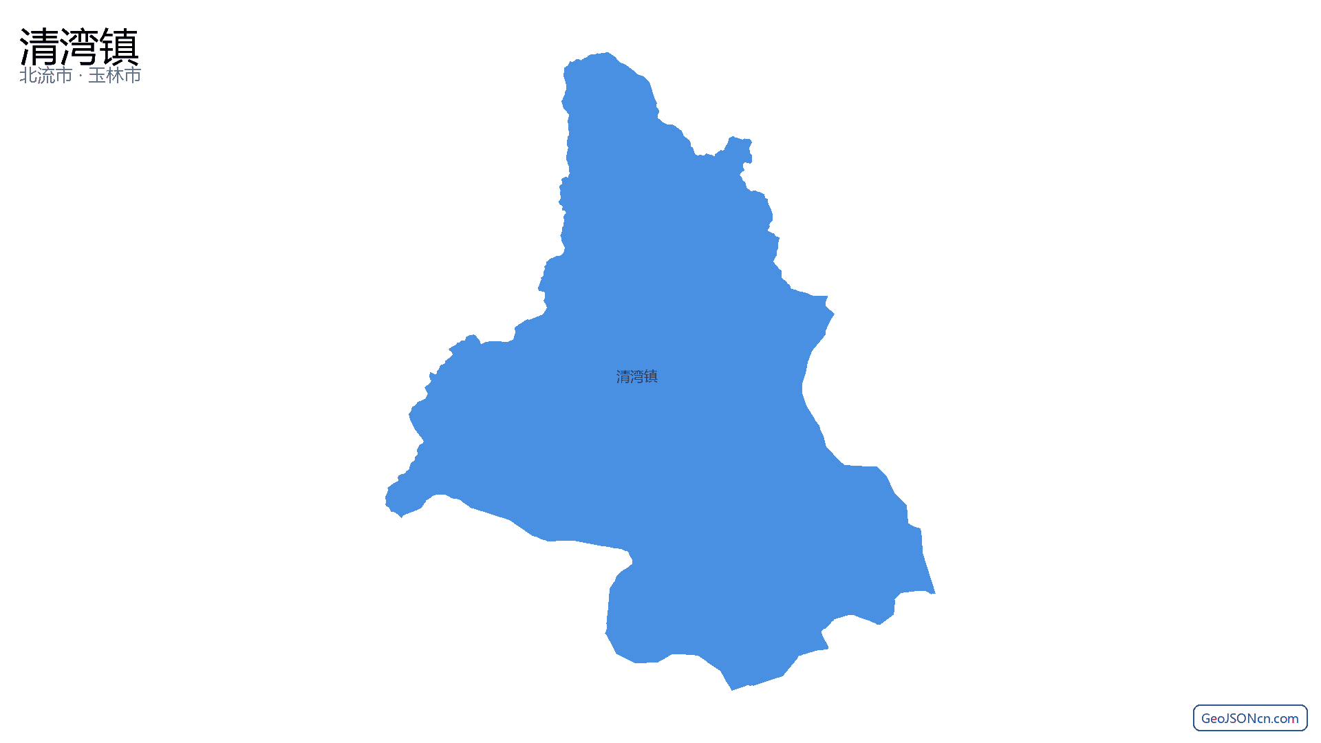 清湾镇行政区划边界地图（北流市·玉林市）,提供GeoJSON、SHP矢量边界数据下载及高清地图大图(PNG/JPG) - GeoJSONcn.com