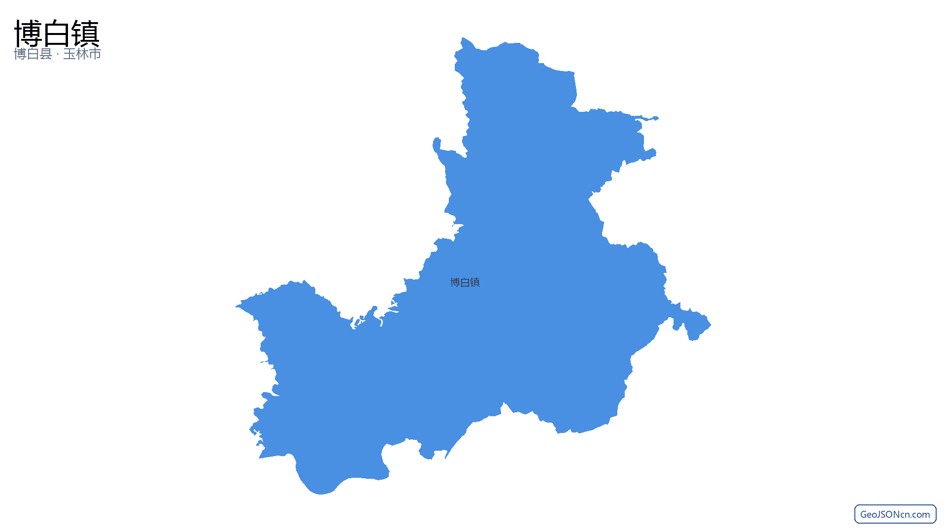 博白镇行政区划边界地图(博白县·玉林市),提供GeoJSON、SHP矢量边界数据下载及高清地图大图(PNG/JPG) - GeoJSONcn.com