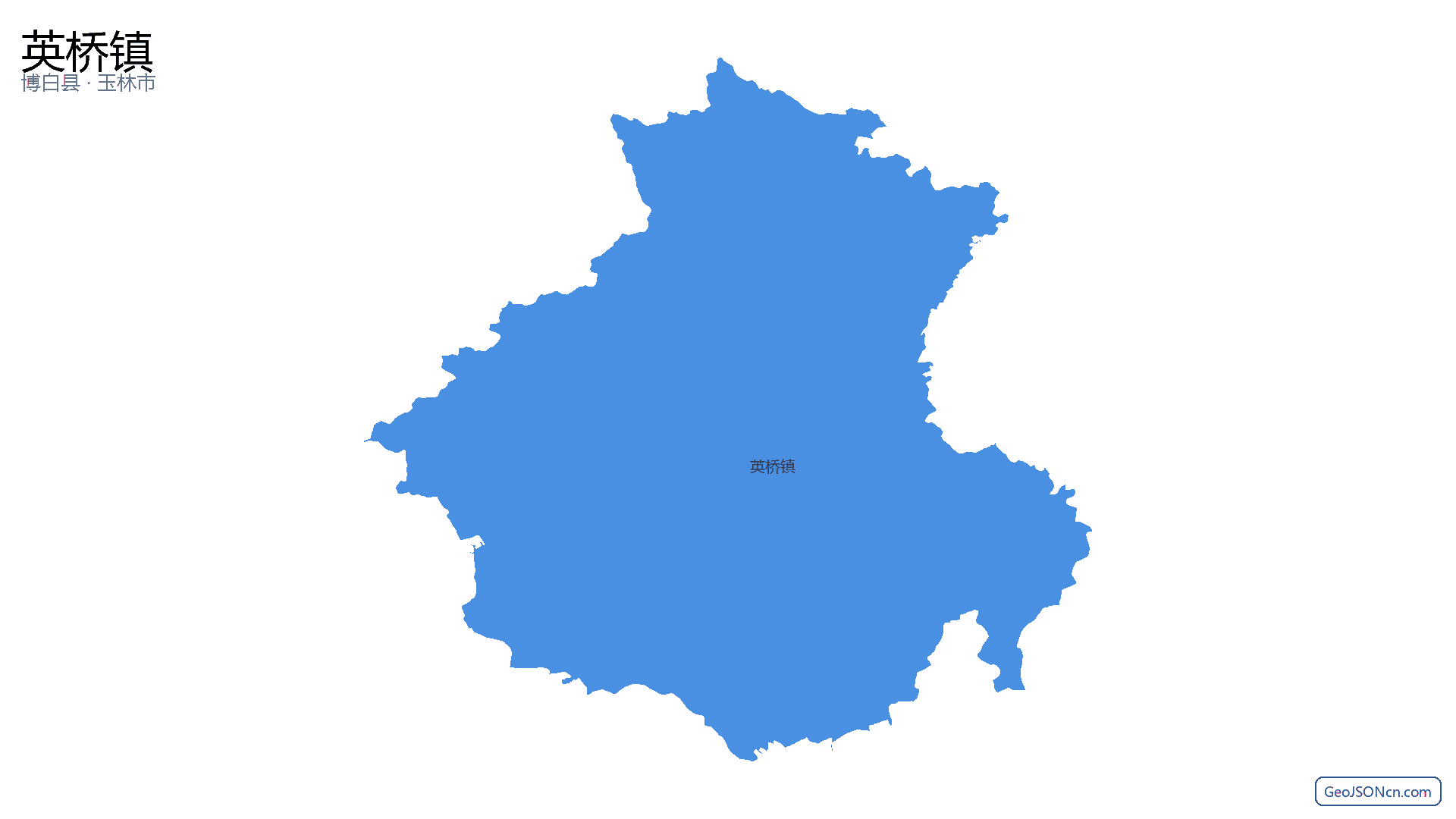 英桥镇行政区划边界地图（博白县·玉林市）,提供GeoJSON、SHP矢量边界数据下载及高清地图大图(PNG/JPG) - GeoJSONcn.com