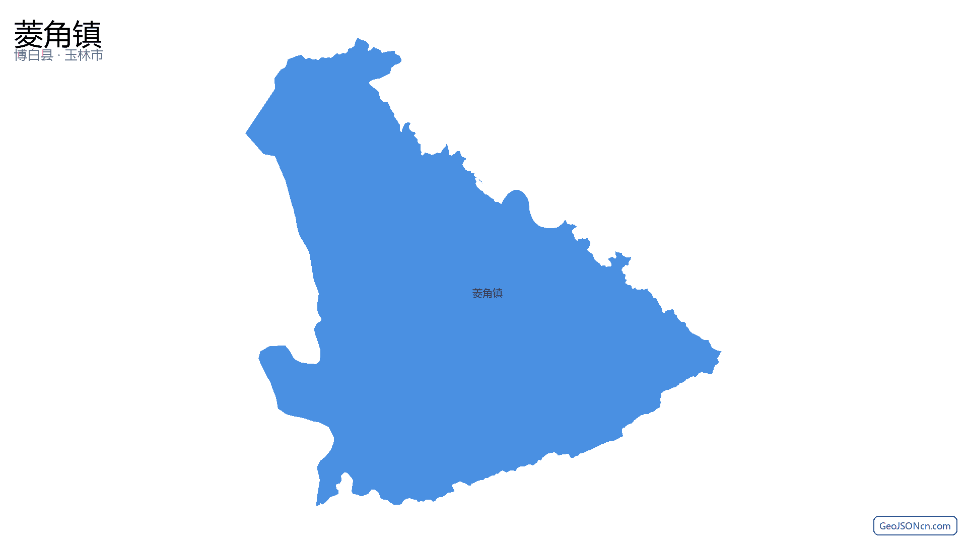 菱角镇行政区划边界地图(博白县·玉林市),提供GeoJSON、SHP矢量边界数据下载及高清地图大图(PNG/JPG) - GeoJSONcn.com