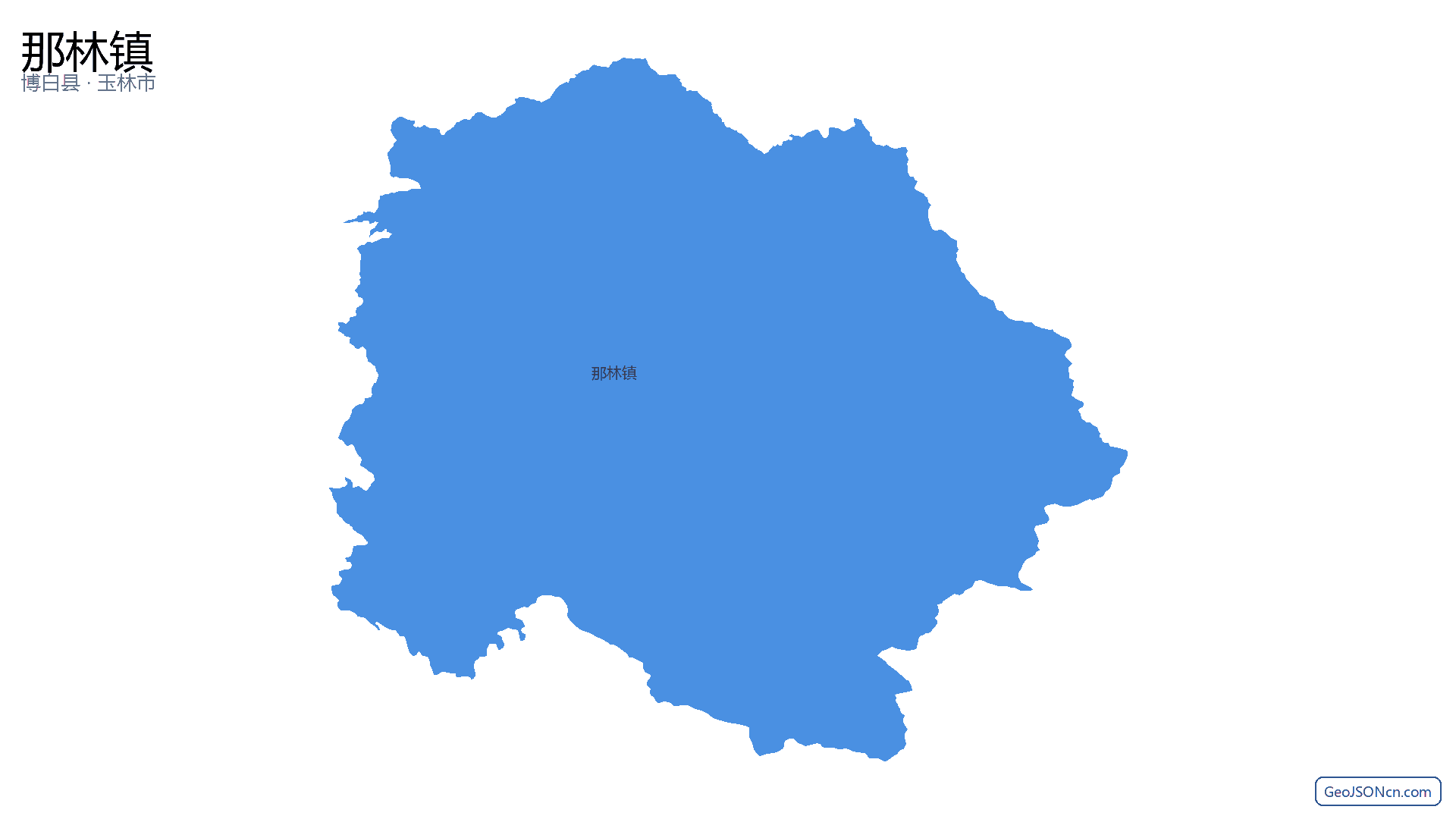 那林镇行政区划边界地图（博白县·玉林市）,提供GeoJSON、SHP矢量边界数据下载及高清地图大图(PNG/JPG) - GeoJSONcn.com