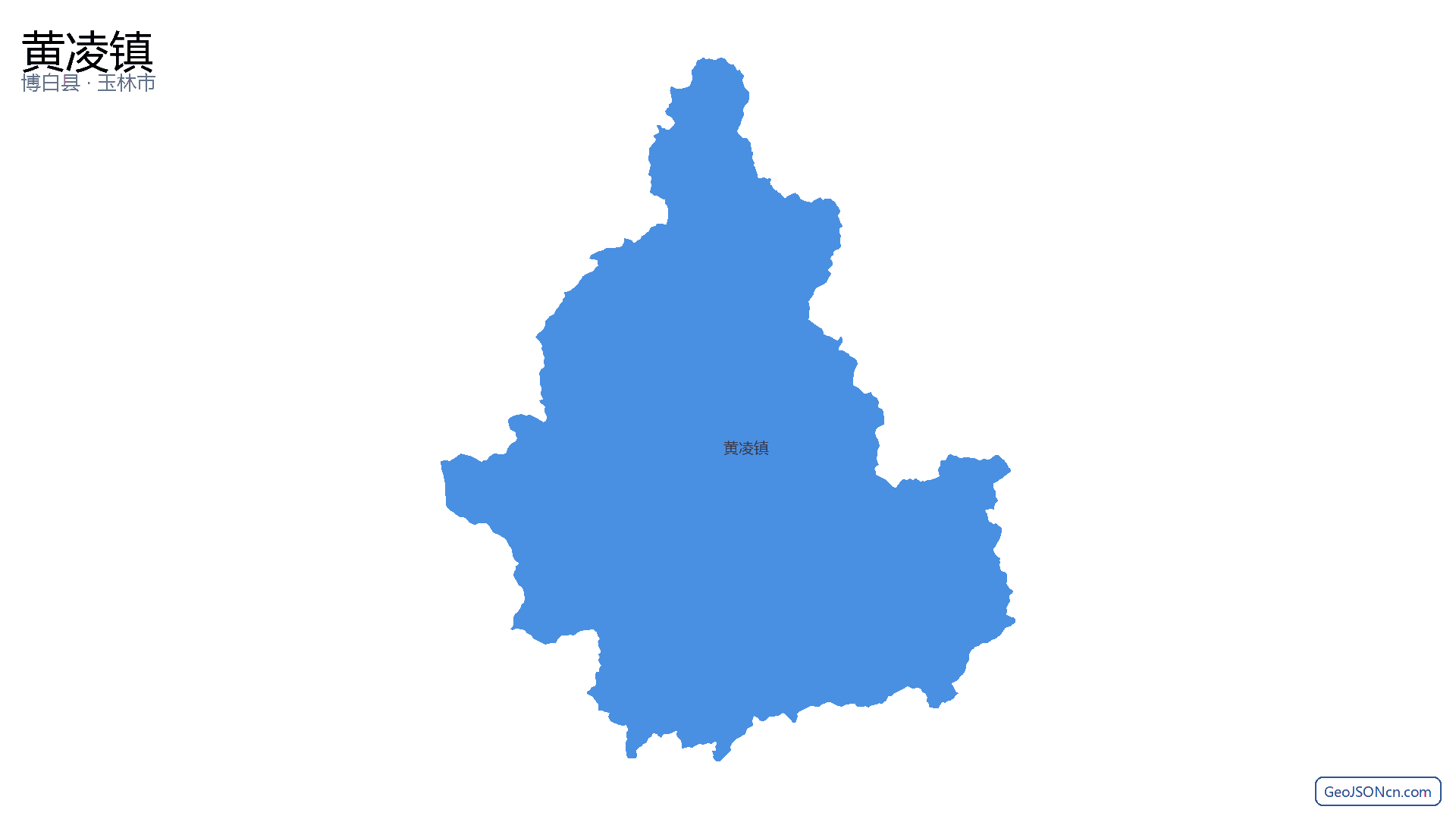 黄凌镇行政区划边界地图（博白县·玉林市）,提供GeoJSON、SHP矢量边界数据下载及高清地图大图(PNG/JPG) - GeoJSONcn.com