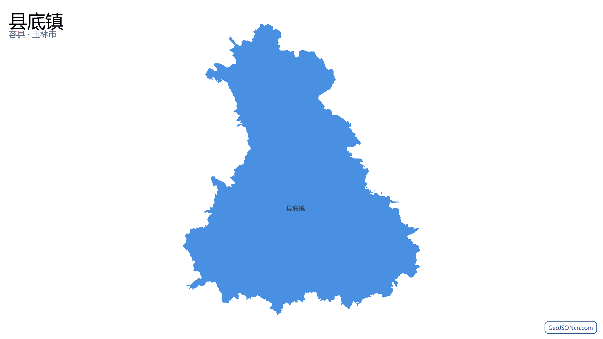 县底镇行政区划边界地图（容县·玉林市）,提供GeoJSON、SHP矢量边界数据下载及高清地图大图(PNG/JPG) - GeoJSONcn.com