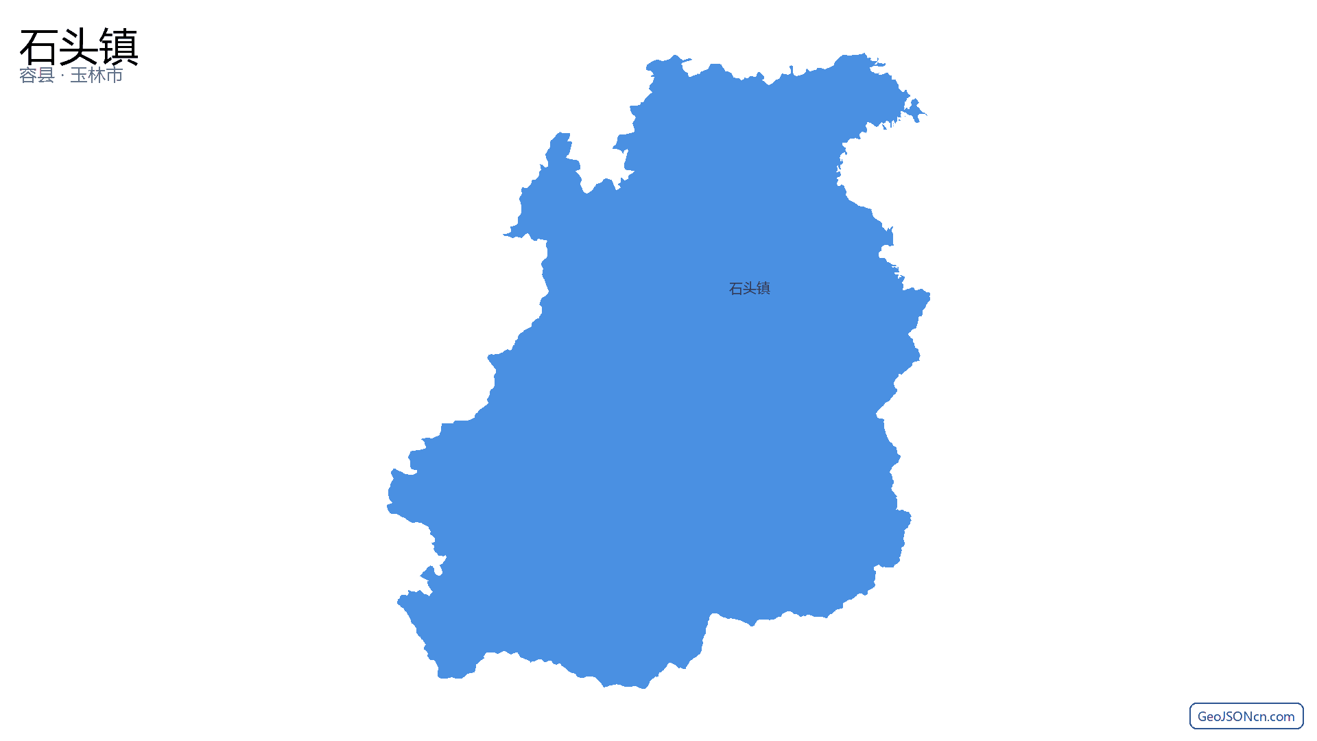 石头镇行政区划边界地图（容县·玉林市）,提供GeoJSON、SHP矢量边界数据下载及高清地图大图(PNG/JPG) - GeoJSONcn.com