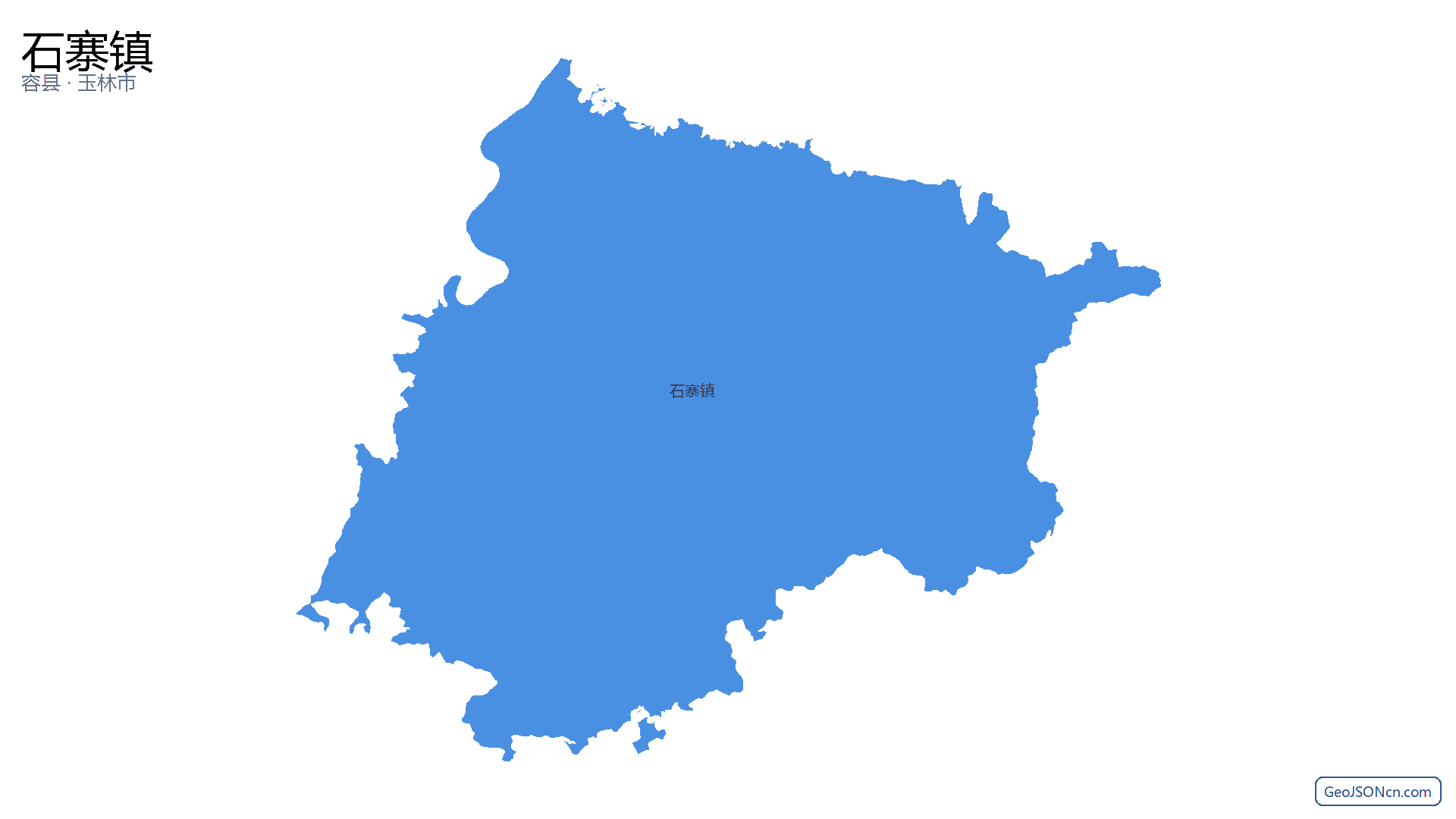 石寨镇行政区划边界地图（容县·玉林市）,提供GeoJSON、SHP矢量边界数据下载及高清地图大图(PNG/JPG) - GeoJSONcn.com