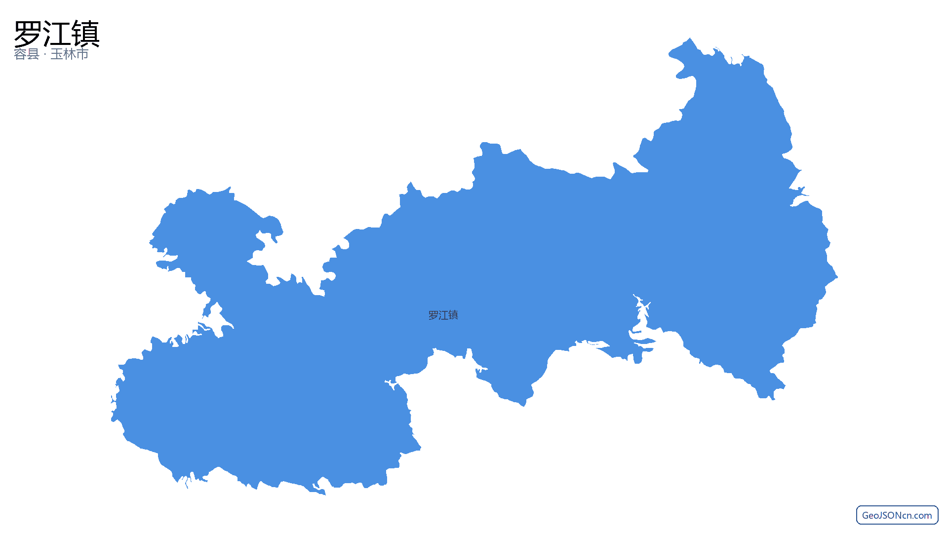 罗江镇行政区划边界地图（容县·玉林市）,提供GeoJSON、SHP矢量边界数据下载及高清地图大图(PNG/JPG) - GeoJSONcn.com