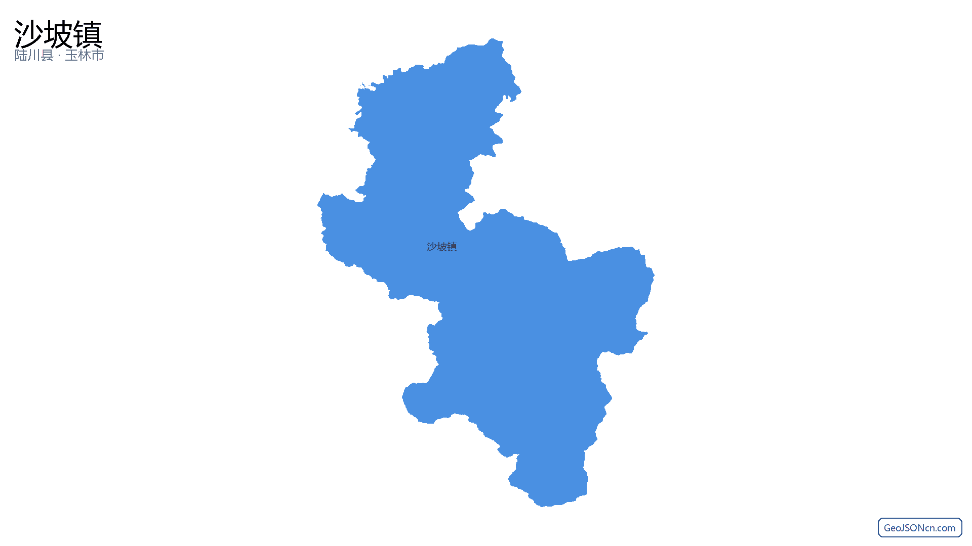 沙坡镇行政区划边界地图(陆川县·玉林市),提供GeoJSON、SHP矢量边界数据下载及高清地图大图(PNG/JPG) - GeoJSONcn.com
