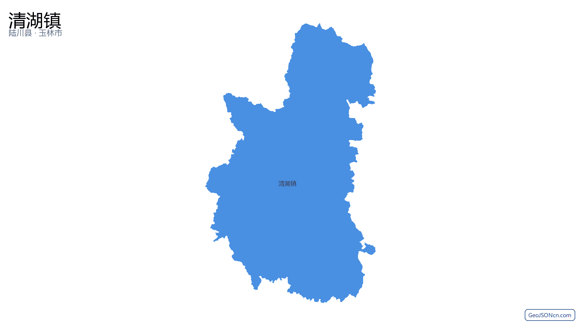清湖镇行政区划边界地图（陆川县·玉林市）,提供GeoJSON、SHP矢量边界数据下载及高清地图大图(PNG/JPG) - GeoJSONcn.com