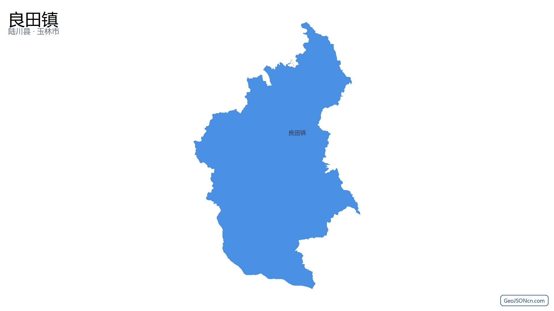 良田镇行政区划边界地图（陆川县·玉林市）,提供GeoJSON、SHP矢量边界数据下载及高清地图大图(PNG/JPG) - GeoJSONcn.com