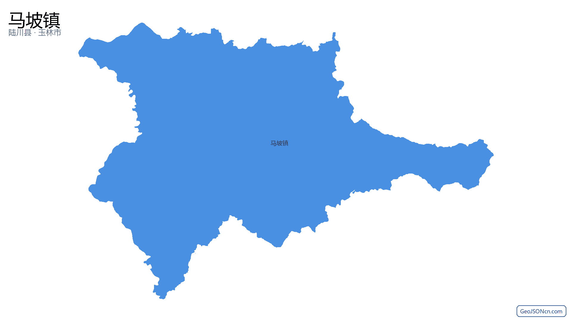马坡镇行政区划边界地图(陆川县·玉林市),提供GeoJSON、SHP矢量边界数据下载及高清地图大图(PNG/JPG) - GeoJSONcn.com