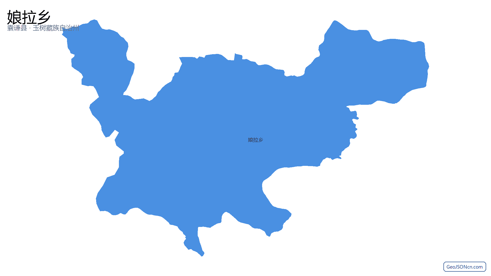 娘拉乡行政区划边界地图（囊谦县·玉树藏族自治州）,提供GeoJSON、SHP矢量边界数据下载及高清地图大图(PNG/JPG) - GeoJSONcn.com
