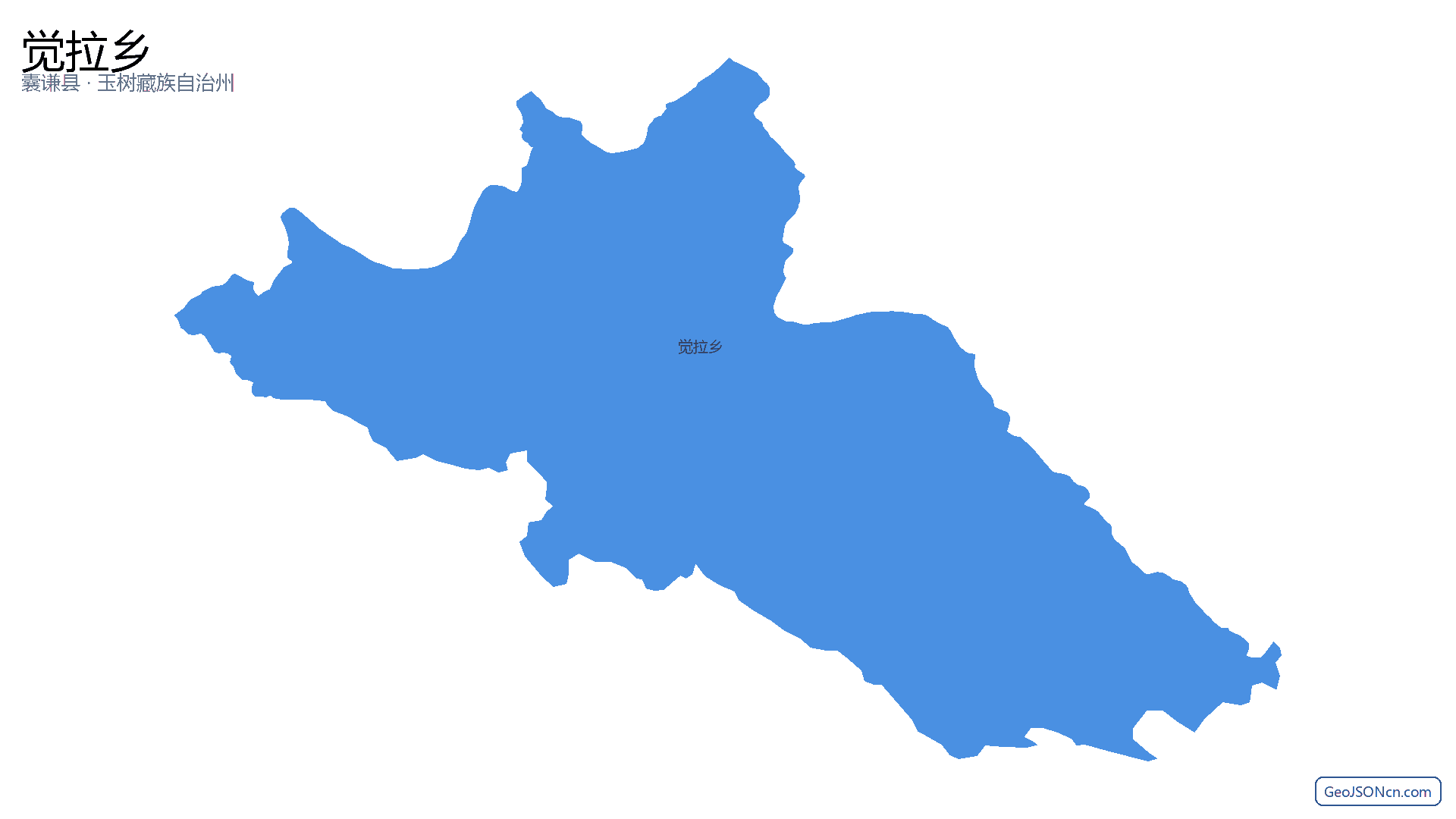 觉拉乡行政区划边界地图(囊谦县·玉树藏族自治州),提供GeoJSON、SHP矢量边界数据下载及高清地图大图(PNG/JPG) - GeoJSONcn.com