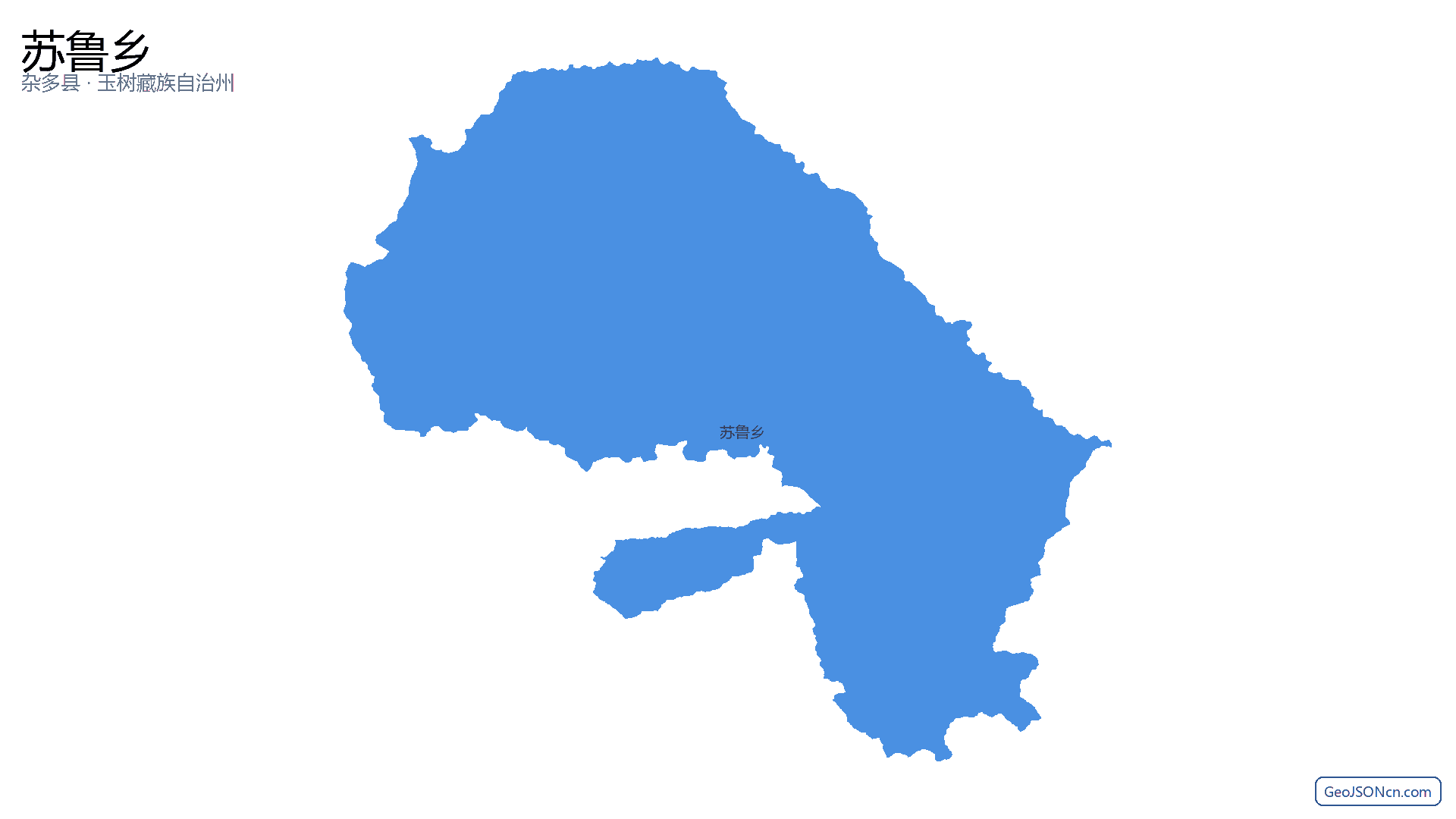 苏鲁乡行政区划边界地图(杂多县·玉树藏族自治州),提供GeoJSON、SHP矢量边界数据下载及高清地图大图(PNG/JPG) - GeoJSONcn.com