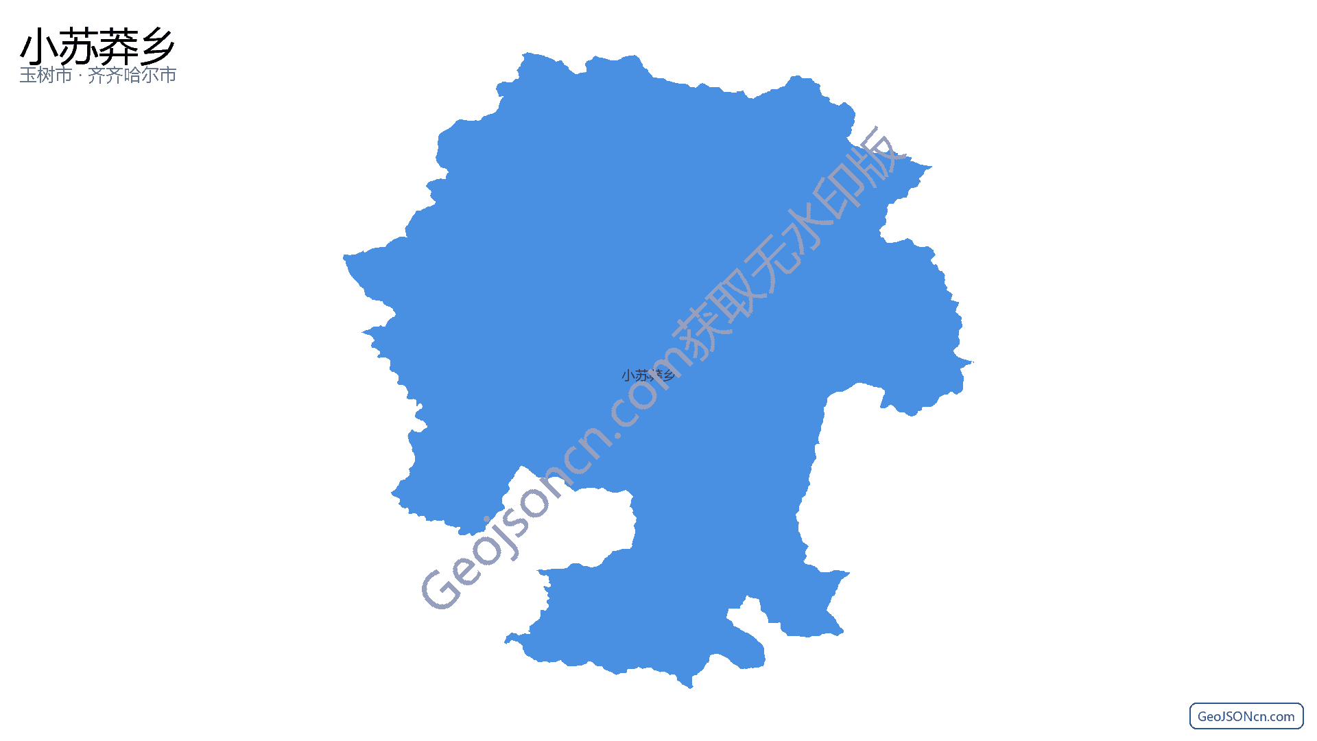 小苏莽乡行政区划边界地图(玉树市·玉树藏族自治州),提供GeoJSON、SHP矢量边界数据下载及高清地图大图(PNG/JPG) - GeoJSONcn.com