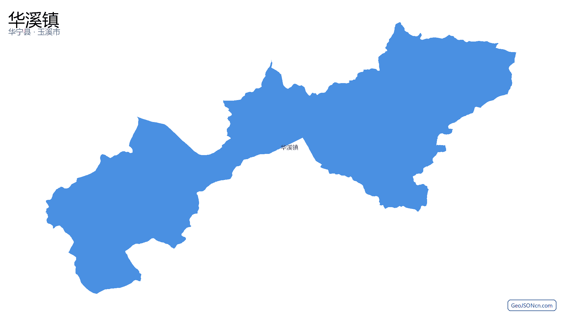 华溪镇行政区划边界地图（华宁县·玉溪市）,提供GeoJSON、SHP矢量边界数据下载及高清地图大图(PNG/JPG) - GeoJSONcn.com